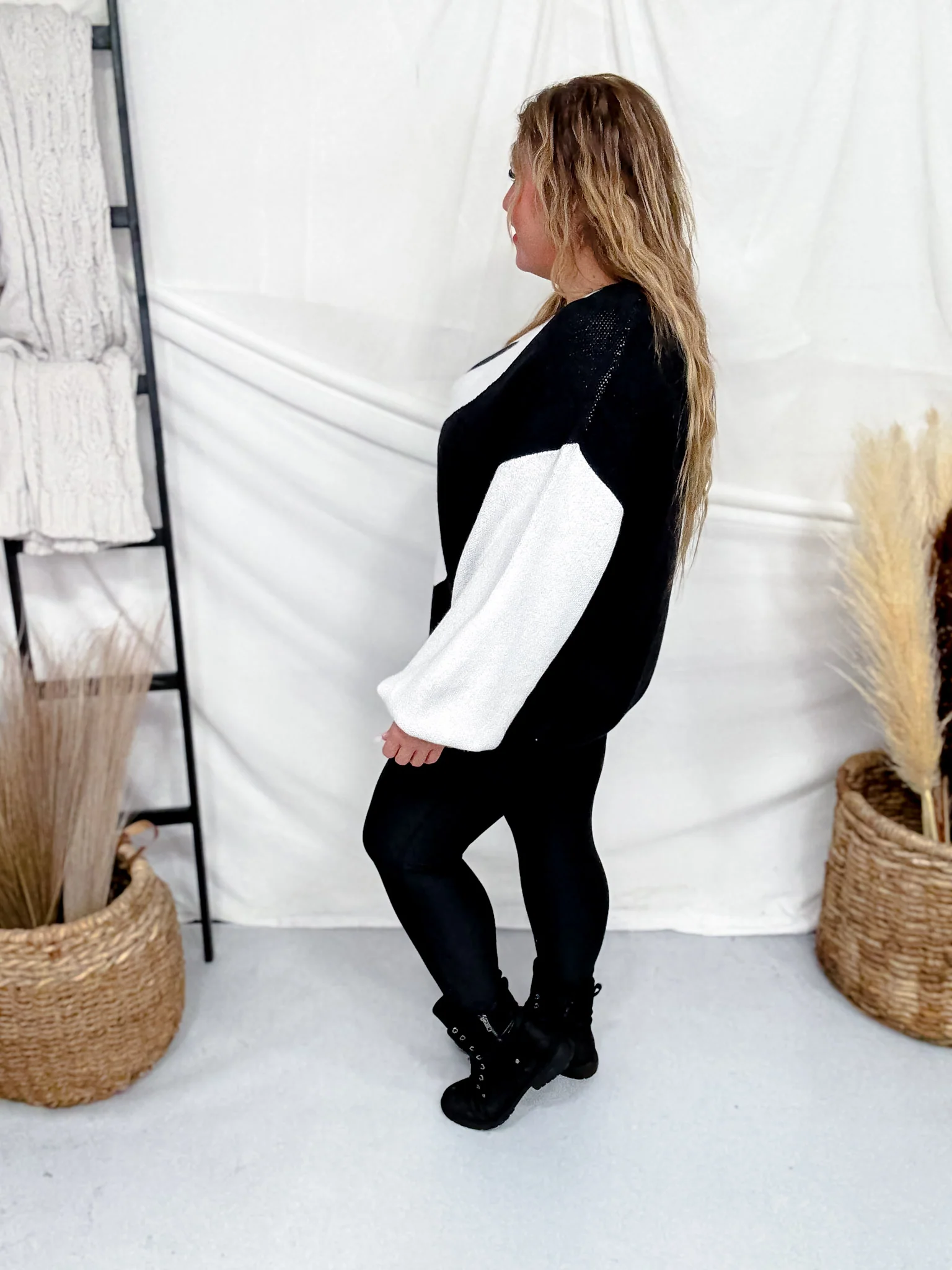 Black & White Yin Yang Sweater FINAL SALE - Image 4