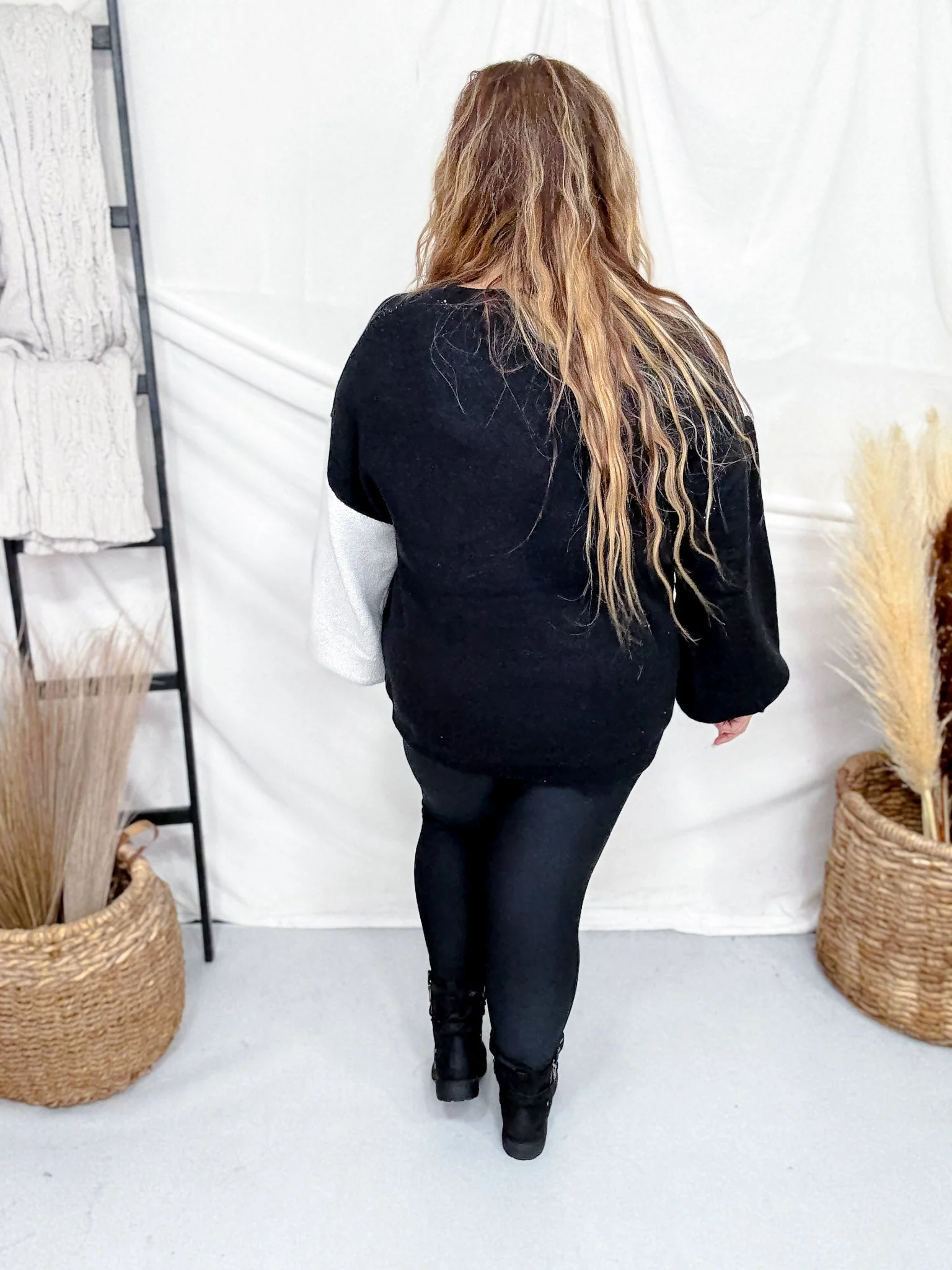 Black & White Yin Yang Sweater FINAL SALE - Image 5