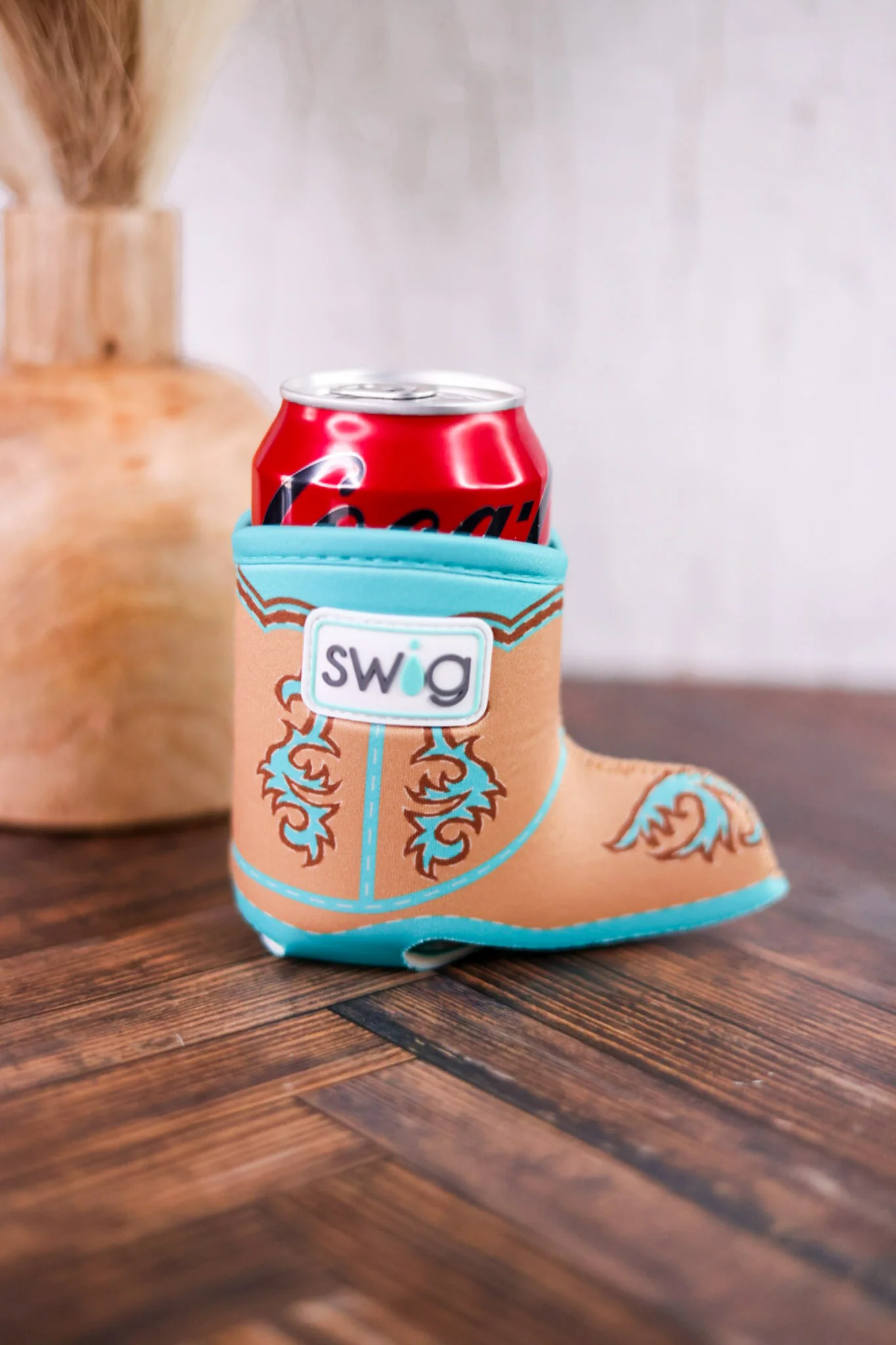Boot Scootin' Turquoise Can Coolie W/ Card Pocket - Image 3