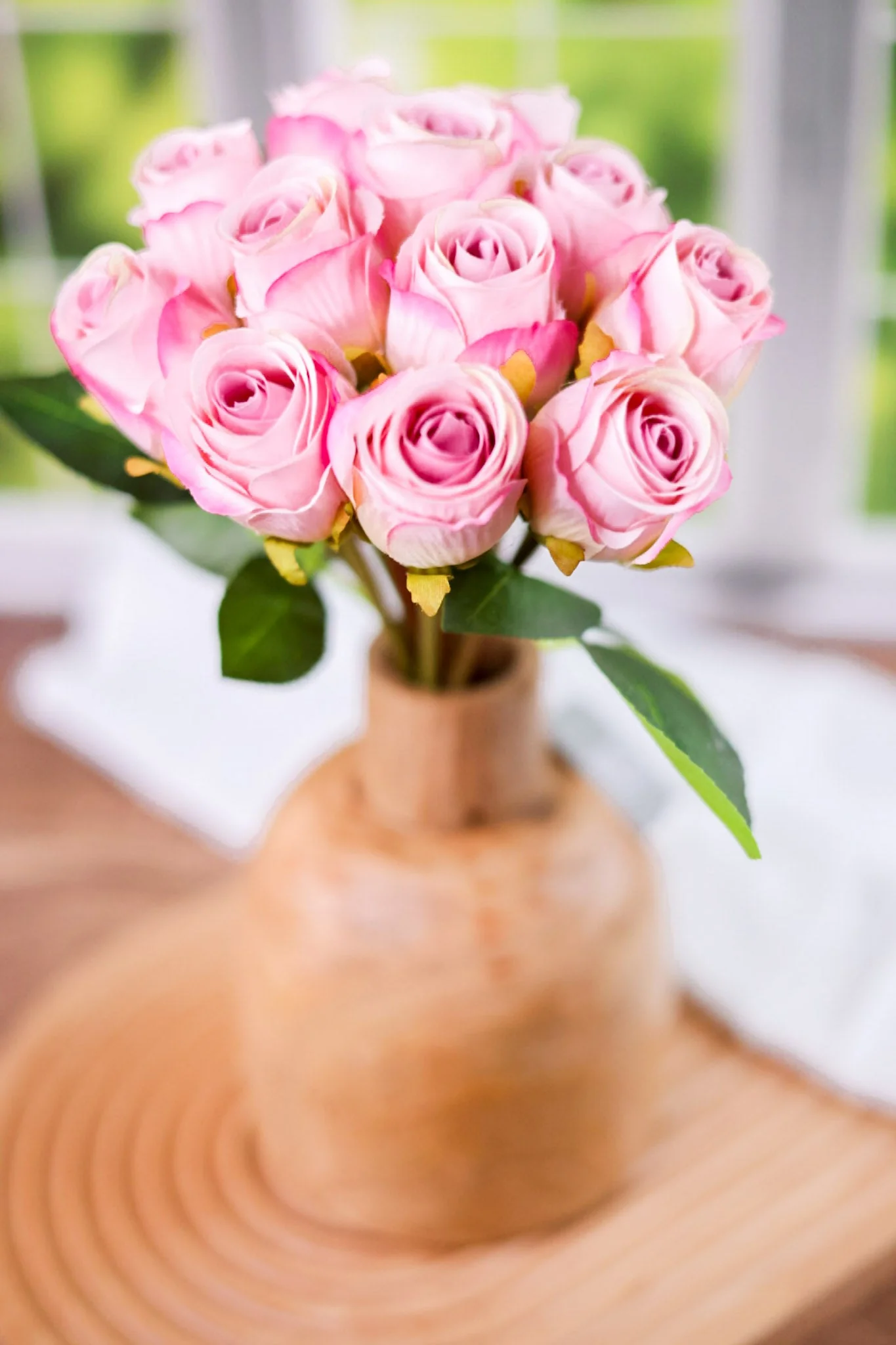 Bundle Of Twelve Pink Roses FINAL SALE - Image 4