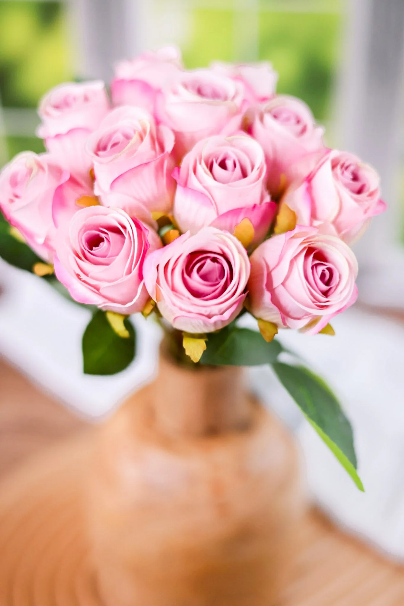 Bundle Of Twelve Pink Roses FINAL SALE - Image 5