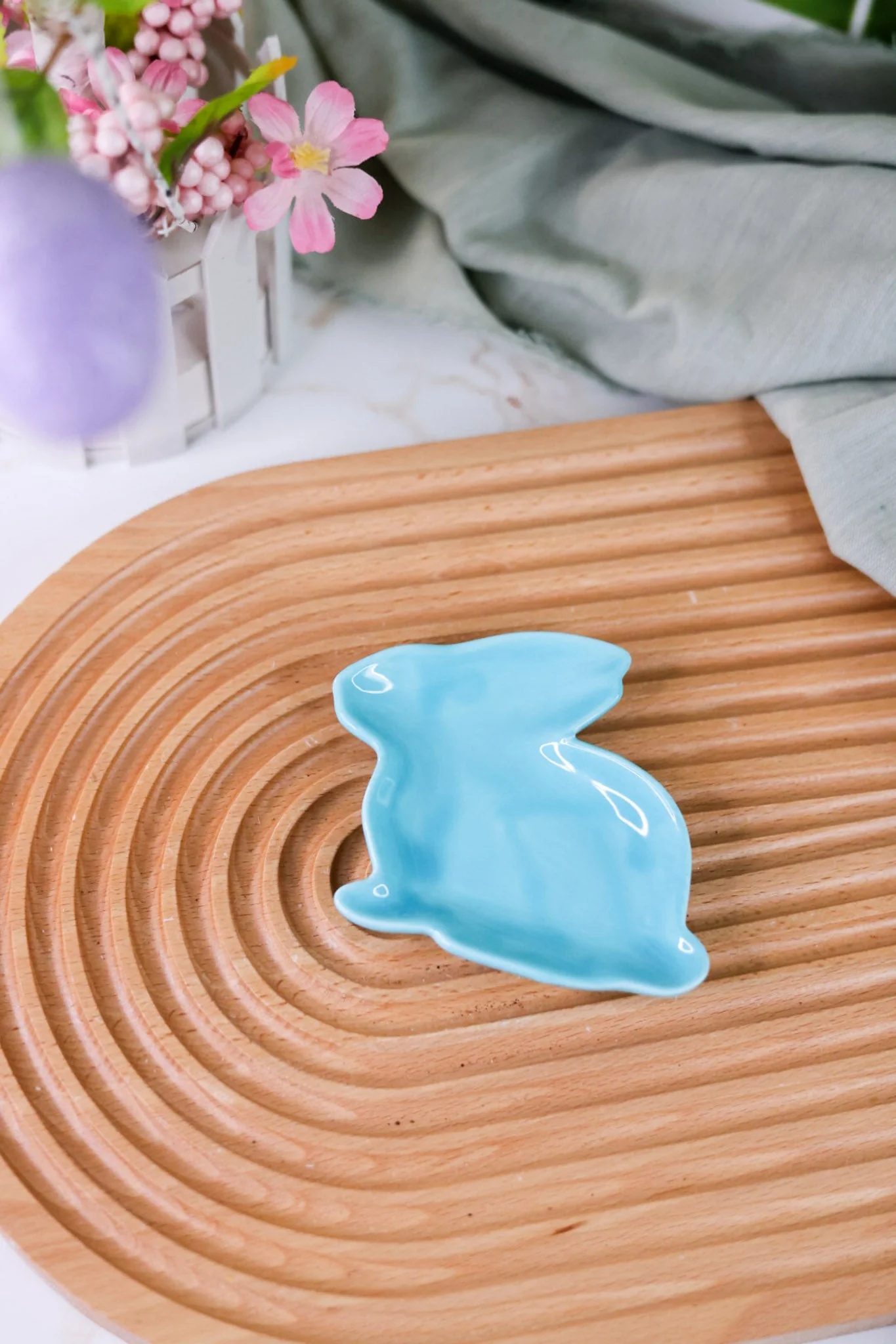 Ceramic Easter Bunny Trinket Tray (3 Colors) FINAL SALE - Image 3