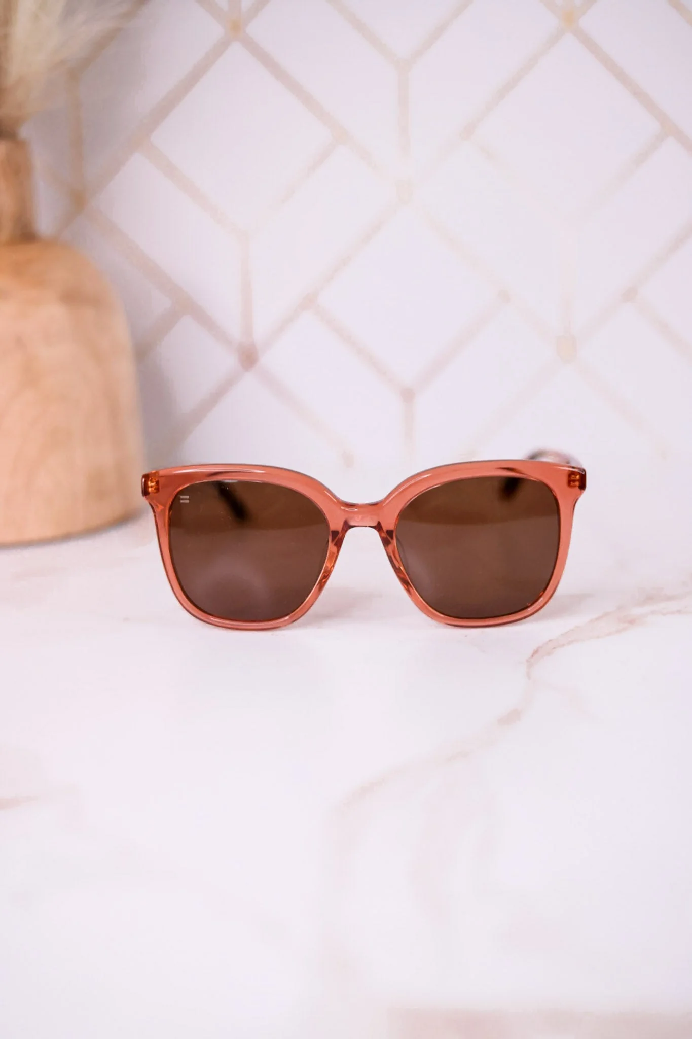 Charmaine Sunglasses In Apricot Crystal - Image 2