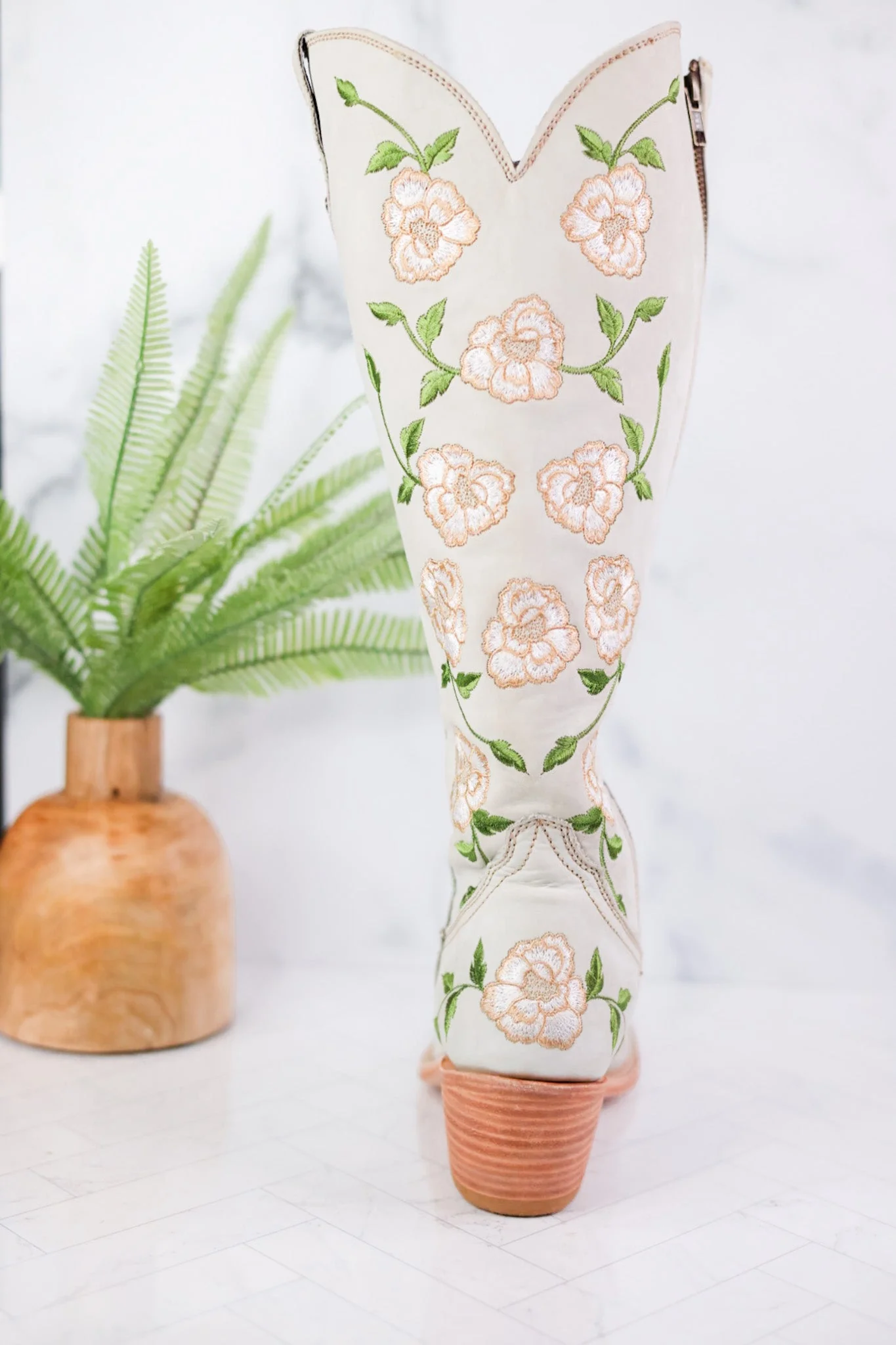 Grey Nobuck Claudina Wide Calf Boots - Image 6