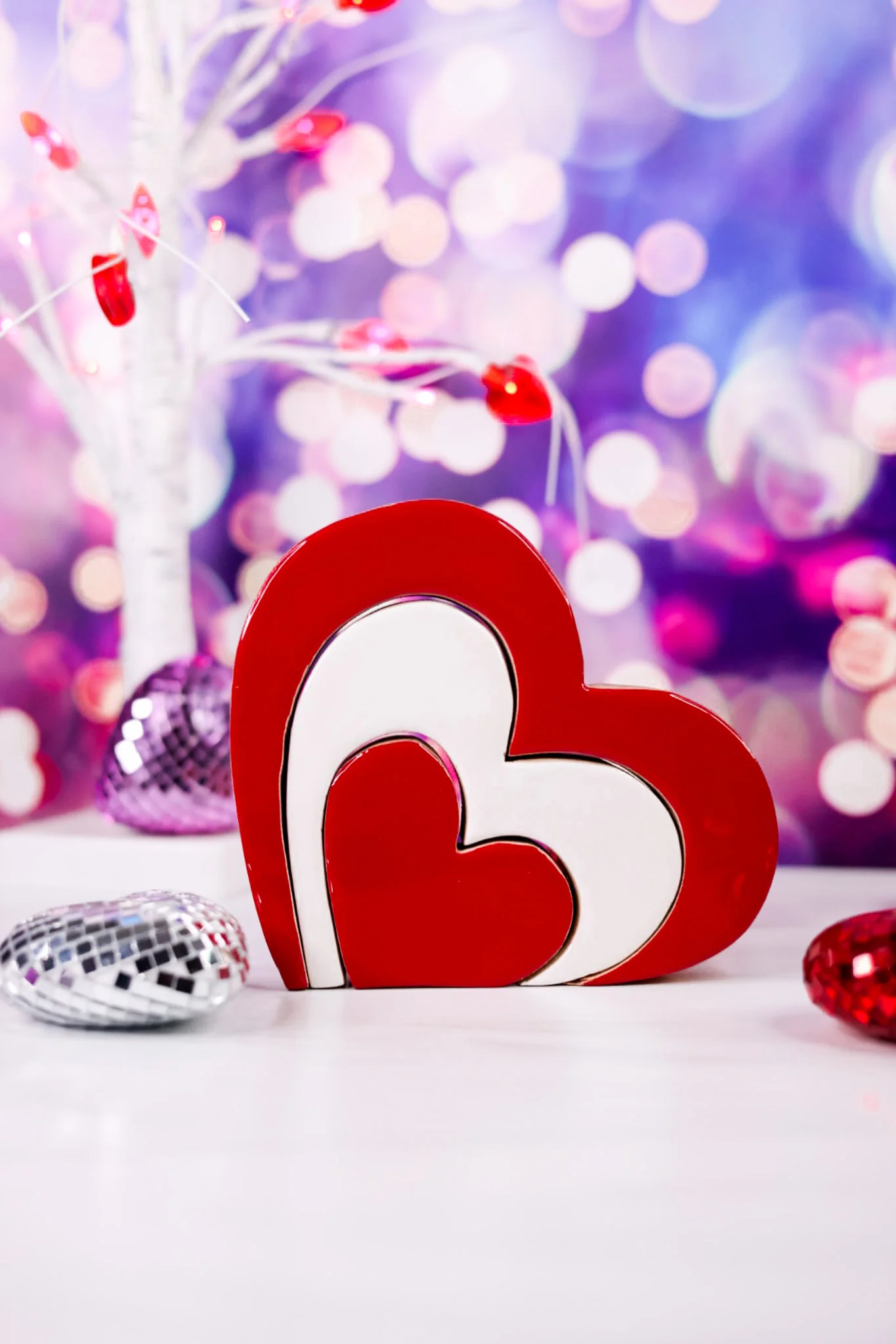 Enamel & Wood Nesting Heart Blocks FINAL SALE - Image 2
