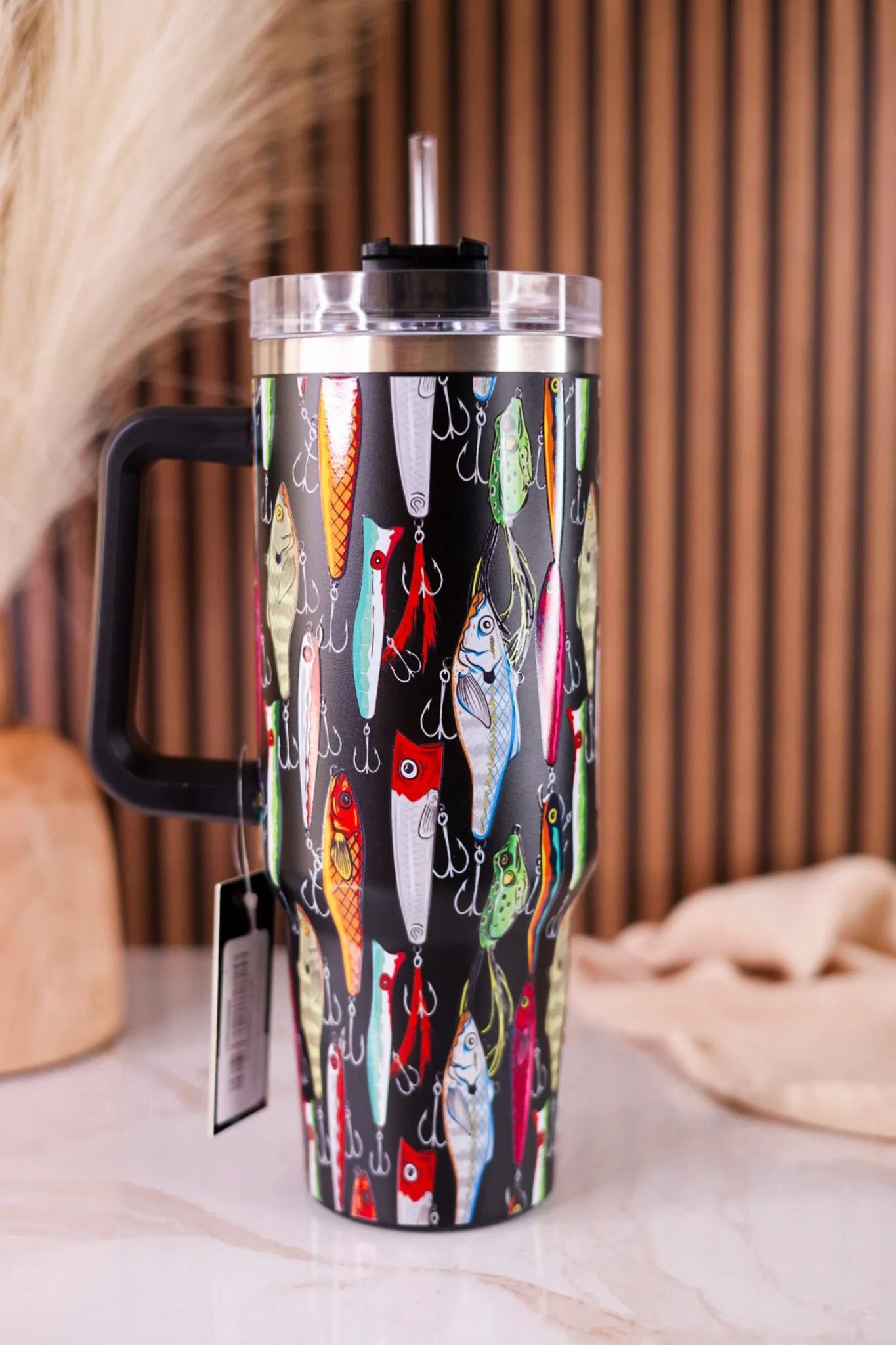 Fishing Lures 40oz Tumbler W/ Straw - Image 9