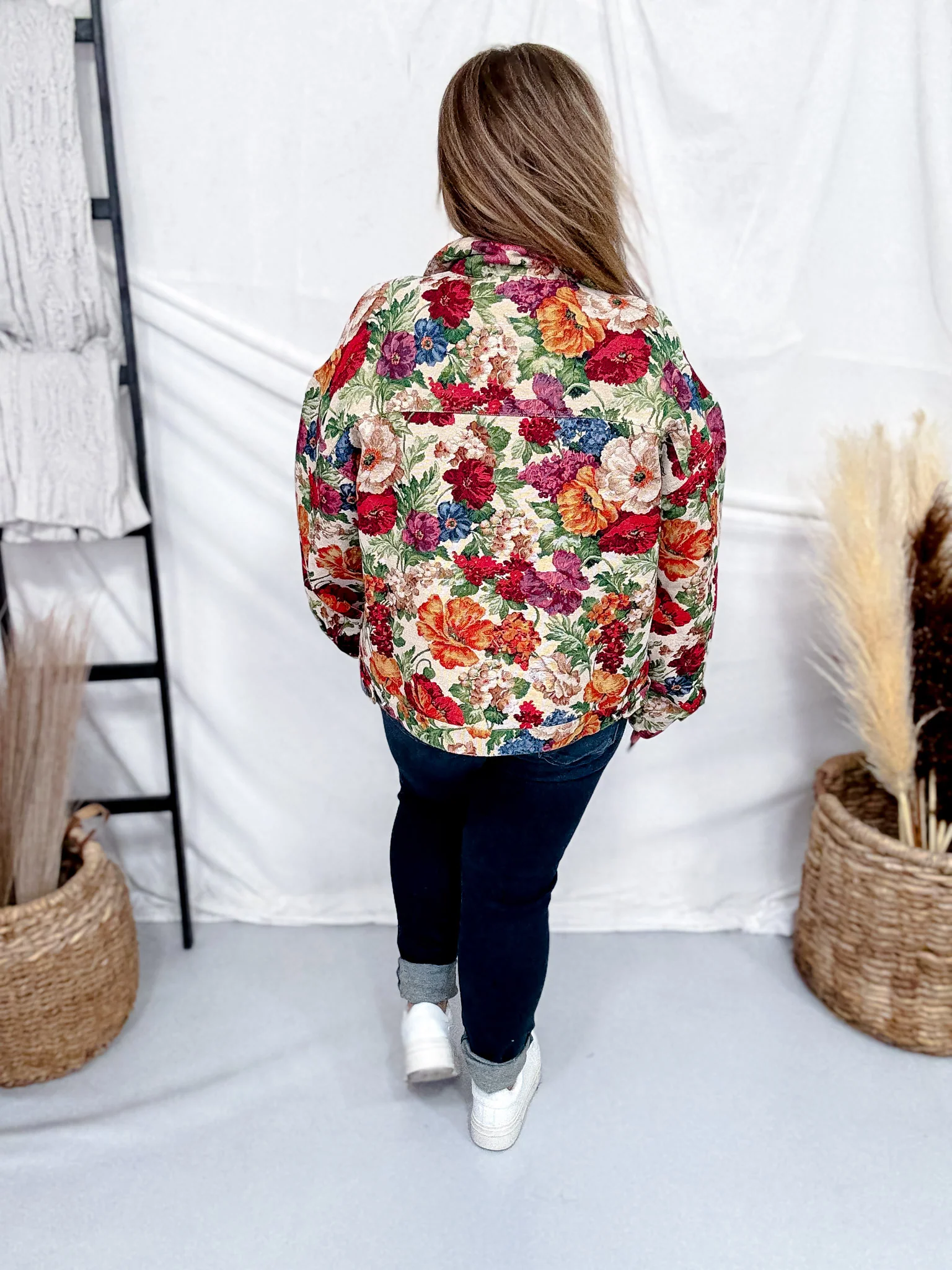 Floral Tapestry Button Down Jacket FINAL SALE - Image 8