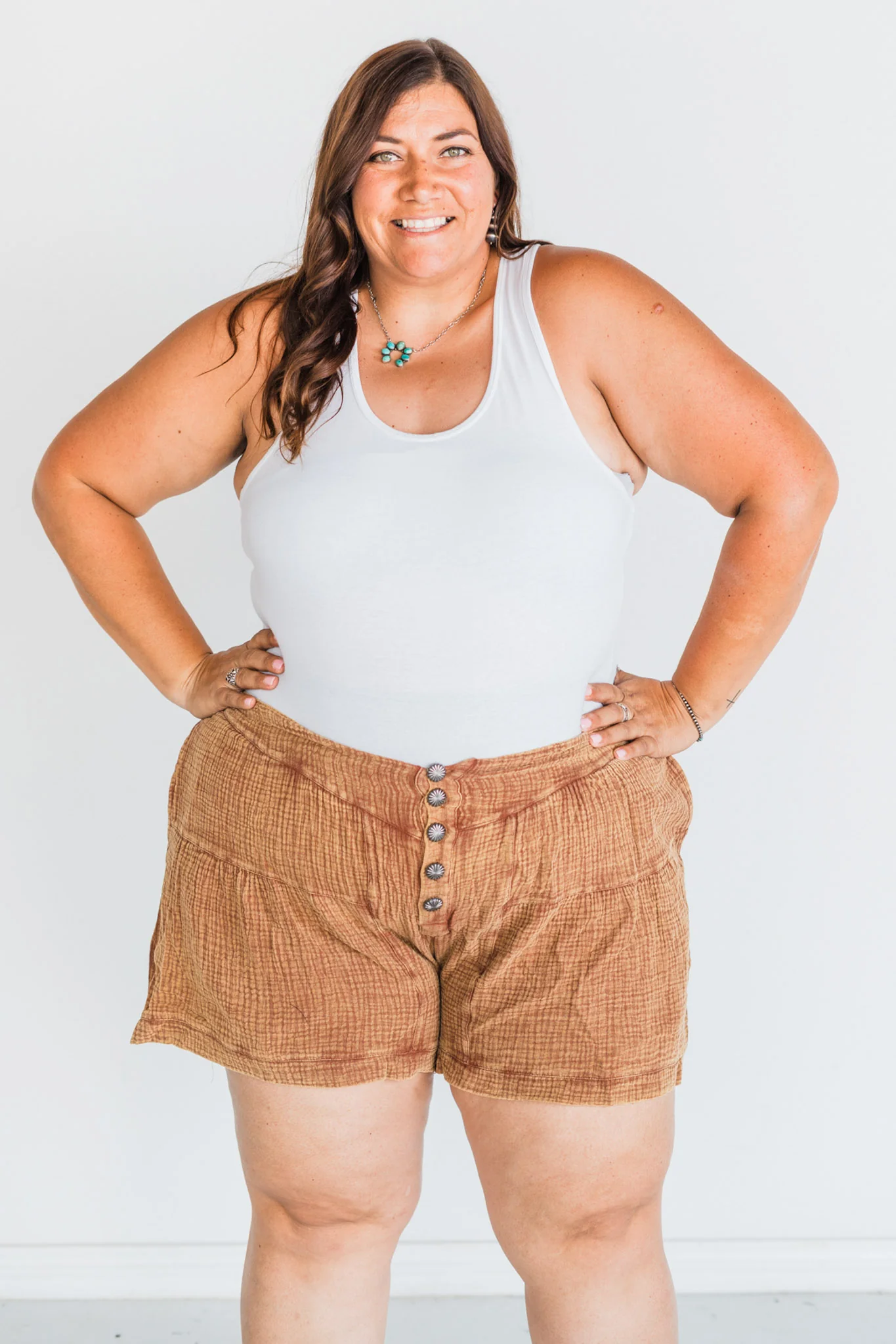 Flowy Western Chic "Range Riders" Saddle Colored Shorts FINAL SALE - Image 19