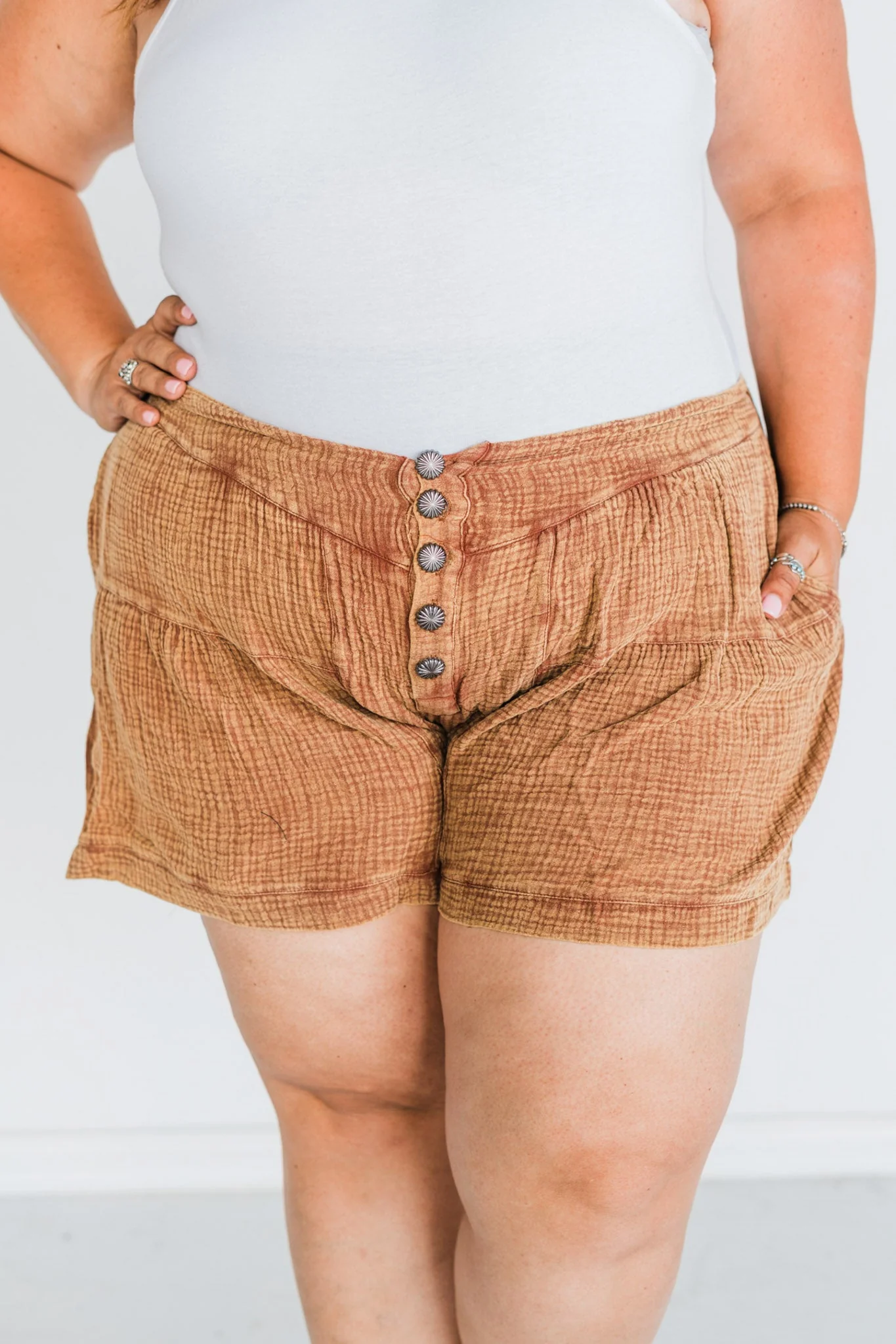 Flowy Western Chic "Range Riders" Saddle Colored Shorts FINAL SALE - Image 20