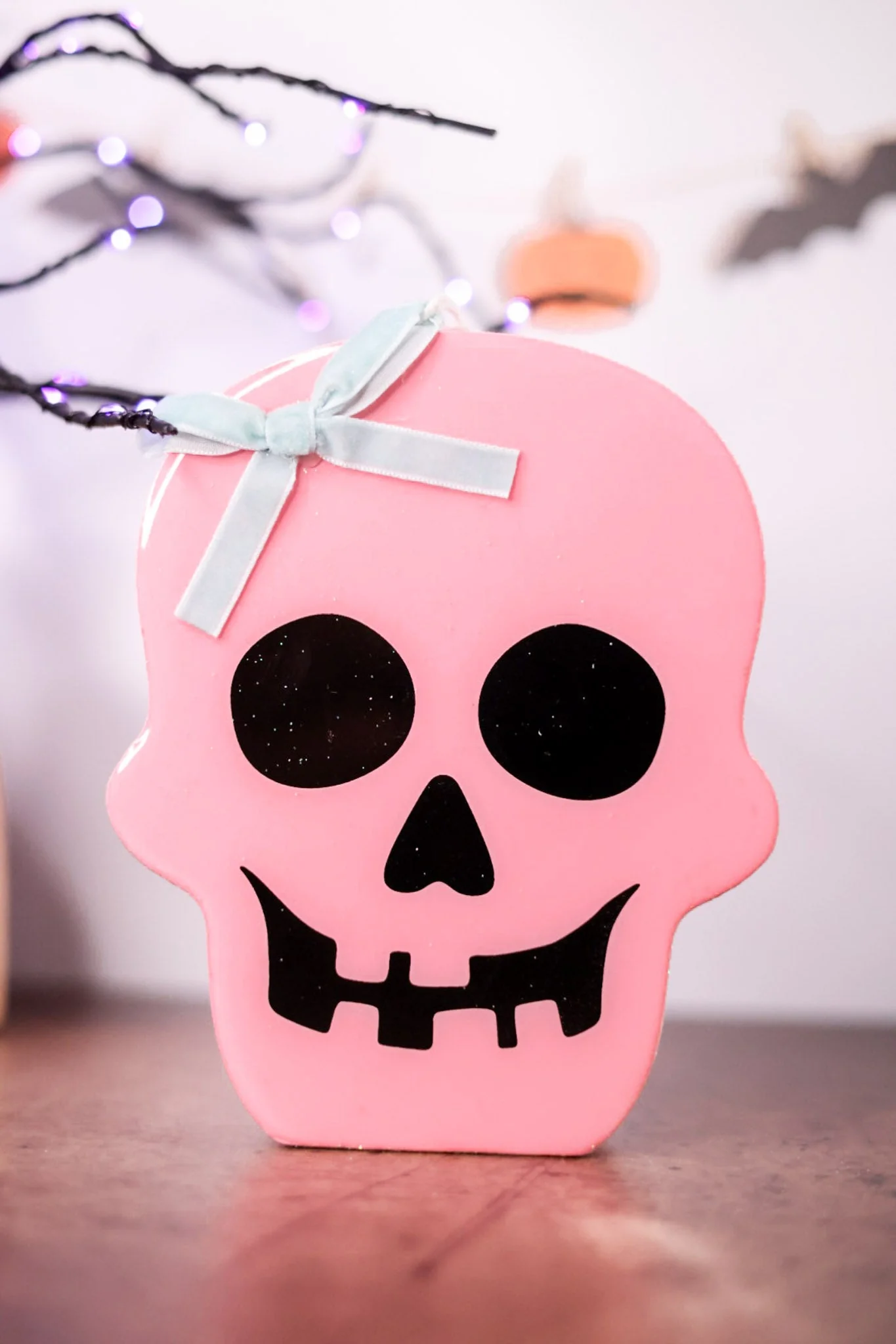 Glitter & Epoxy Pastel Skull Tabletop Sitters (3 Colors) FINAL SALE - Image 5