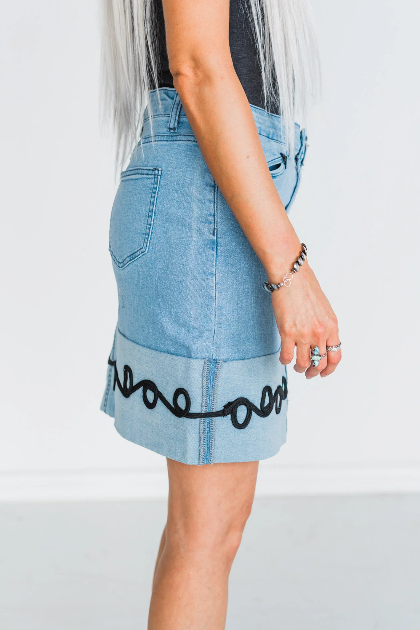 Howdy Hemline Denim Skirt FINAL SALE - Image 4