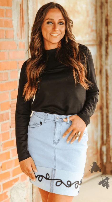 Howdy Hemline Denim Skirt FINAL SALE - Image 7