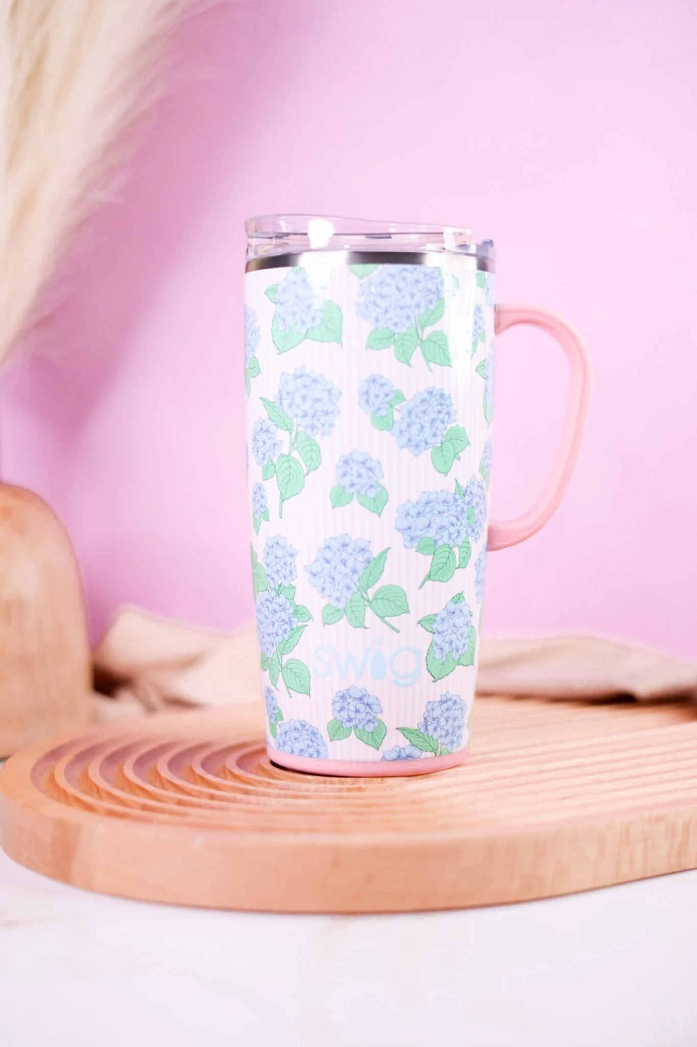 Hydrangeas 22oz Travel Mug FINAL SALE