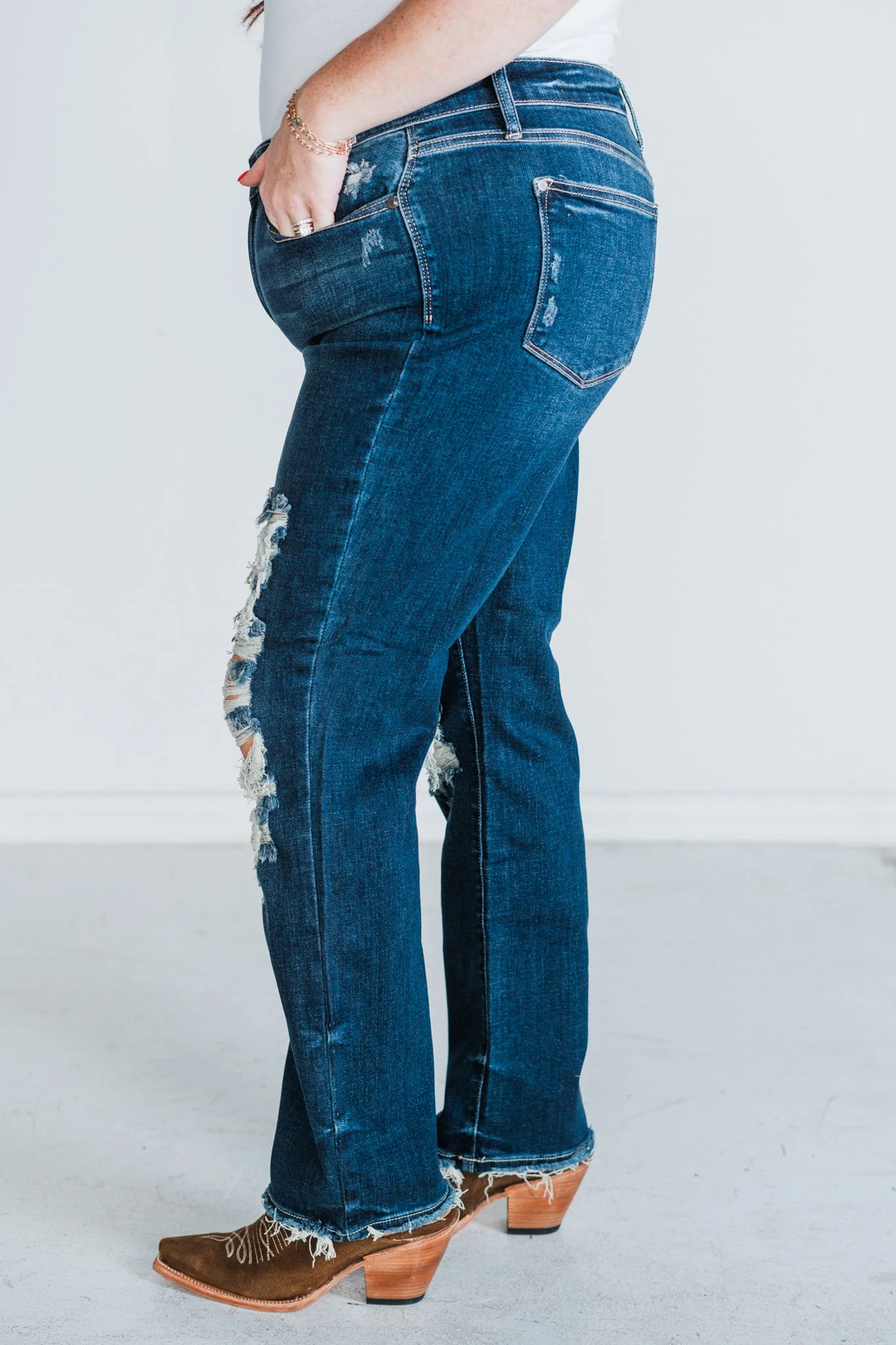 Judy Blue Heavy Destroy Straight Leg Jeans - Image 16