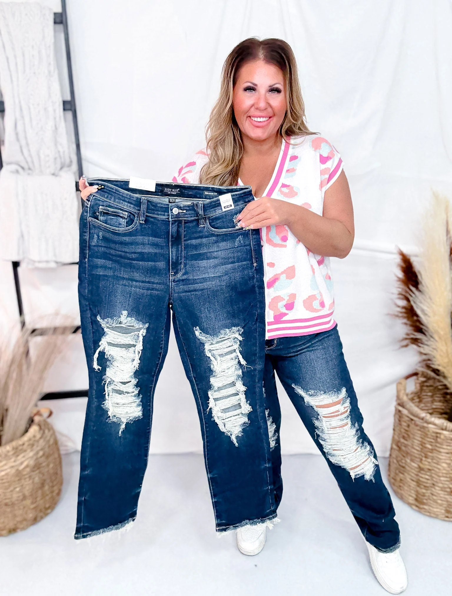 Judy Blue Heavy Destroy Straight Leg Jeans - Image 9