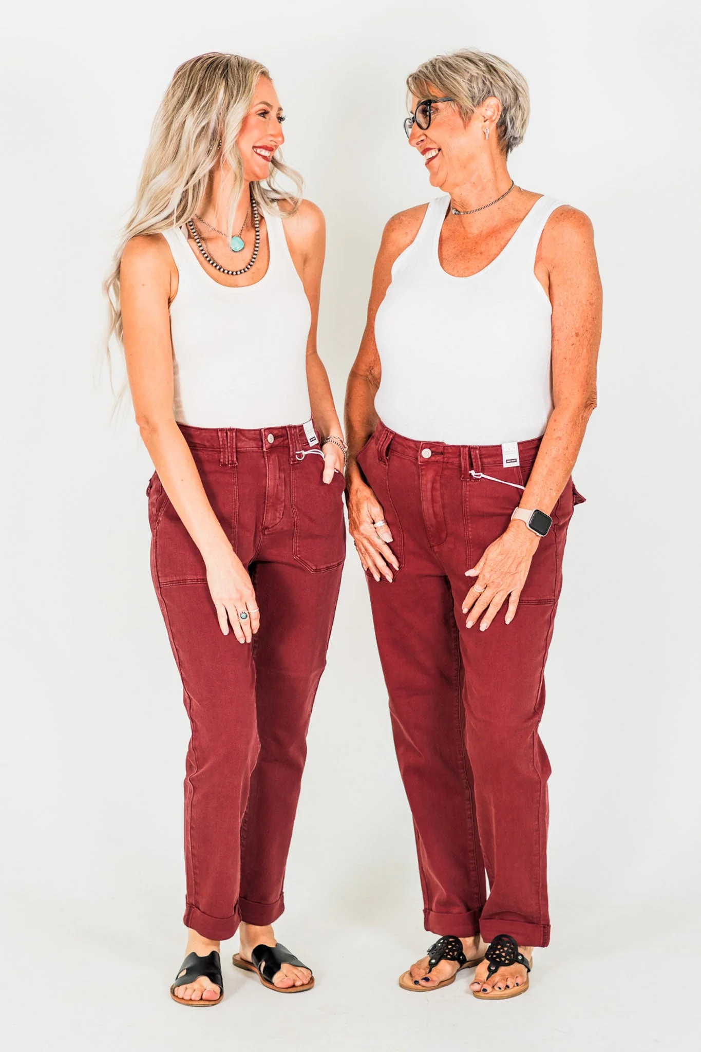 Judy Blue High Waist Sangria Cuffed Aurora Jogger Jeans FINAL SALE - Image 8