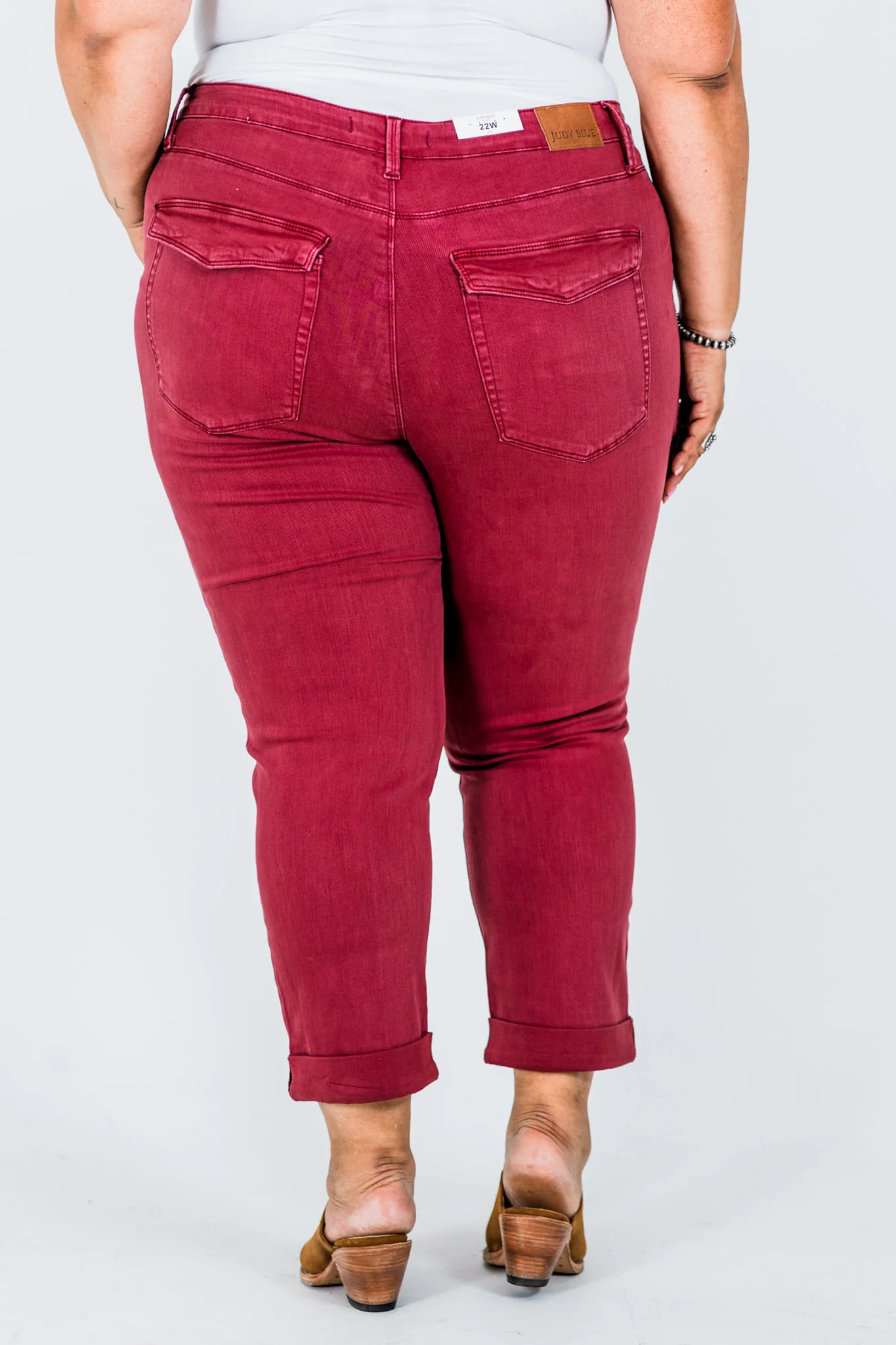 Judy Blue High Waist Sangria Cuffed Aurora Jogger Jeans FINAL SALE - Image 9