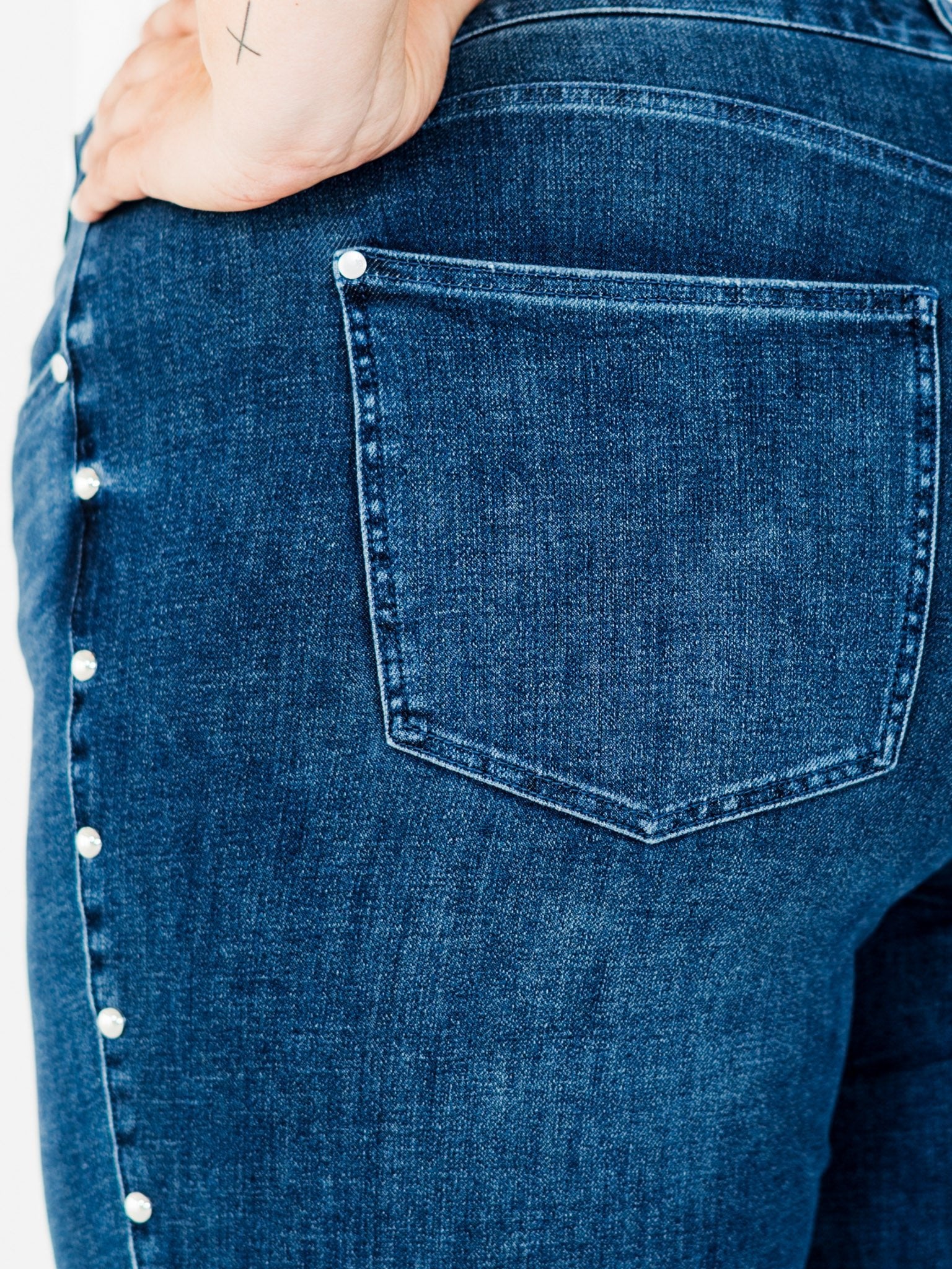 Judy Blue High-Waist Dome Studded Straight Jeans FINAL SALE - Image 10