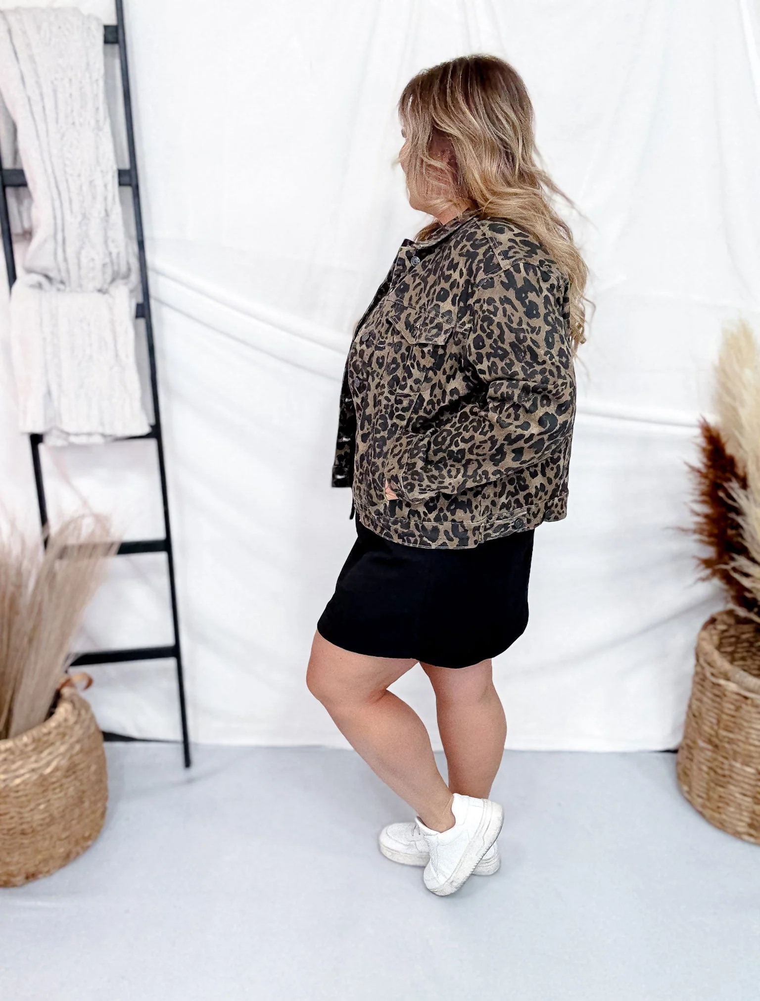 Judy Blue Leopard Print Boyfriend Jacket FINAL SALE - Image 3