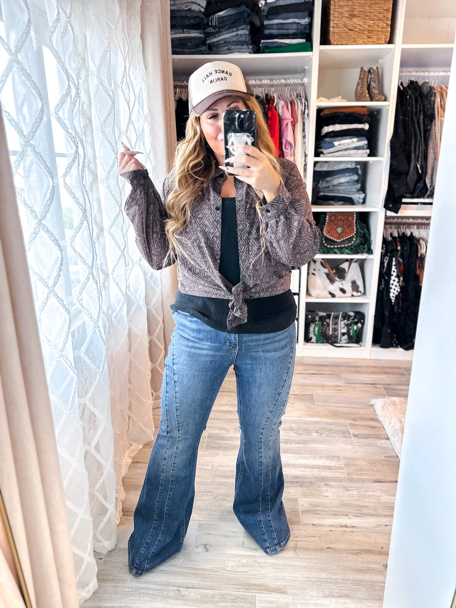 Judy Blue Mid-Rise Flare Double Angular Seam Jeans FINAL SALE - Image 13