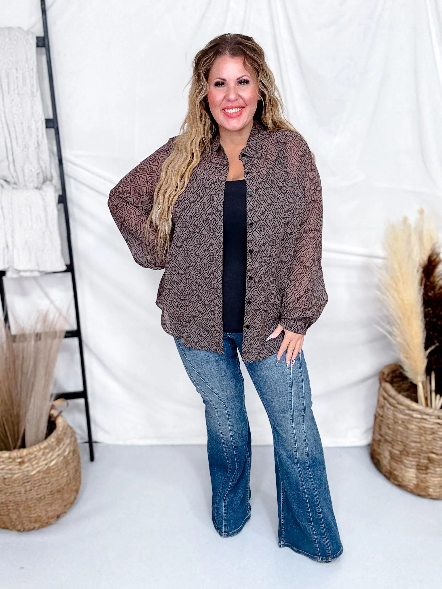 Judy Blue Mid-Rise Flare Double Angular Seam Jeans FINAL SALE - Image 15