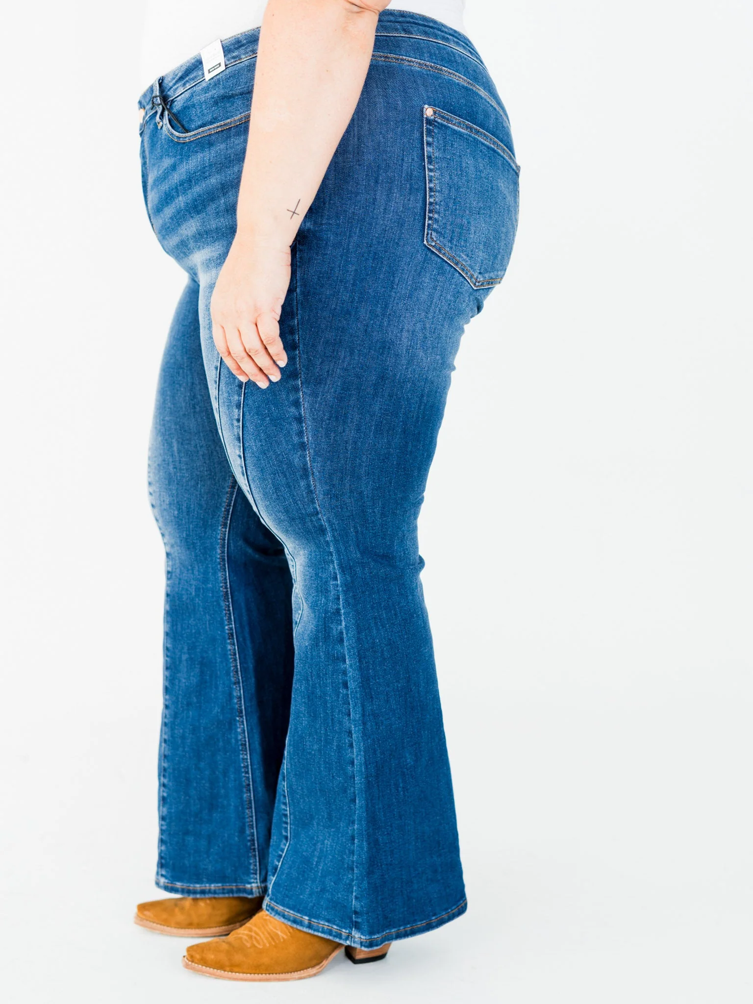 Judy Blue Mid-Rise Flare Double Angular Seam Jeans FINAL SALE - Image 5