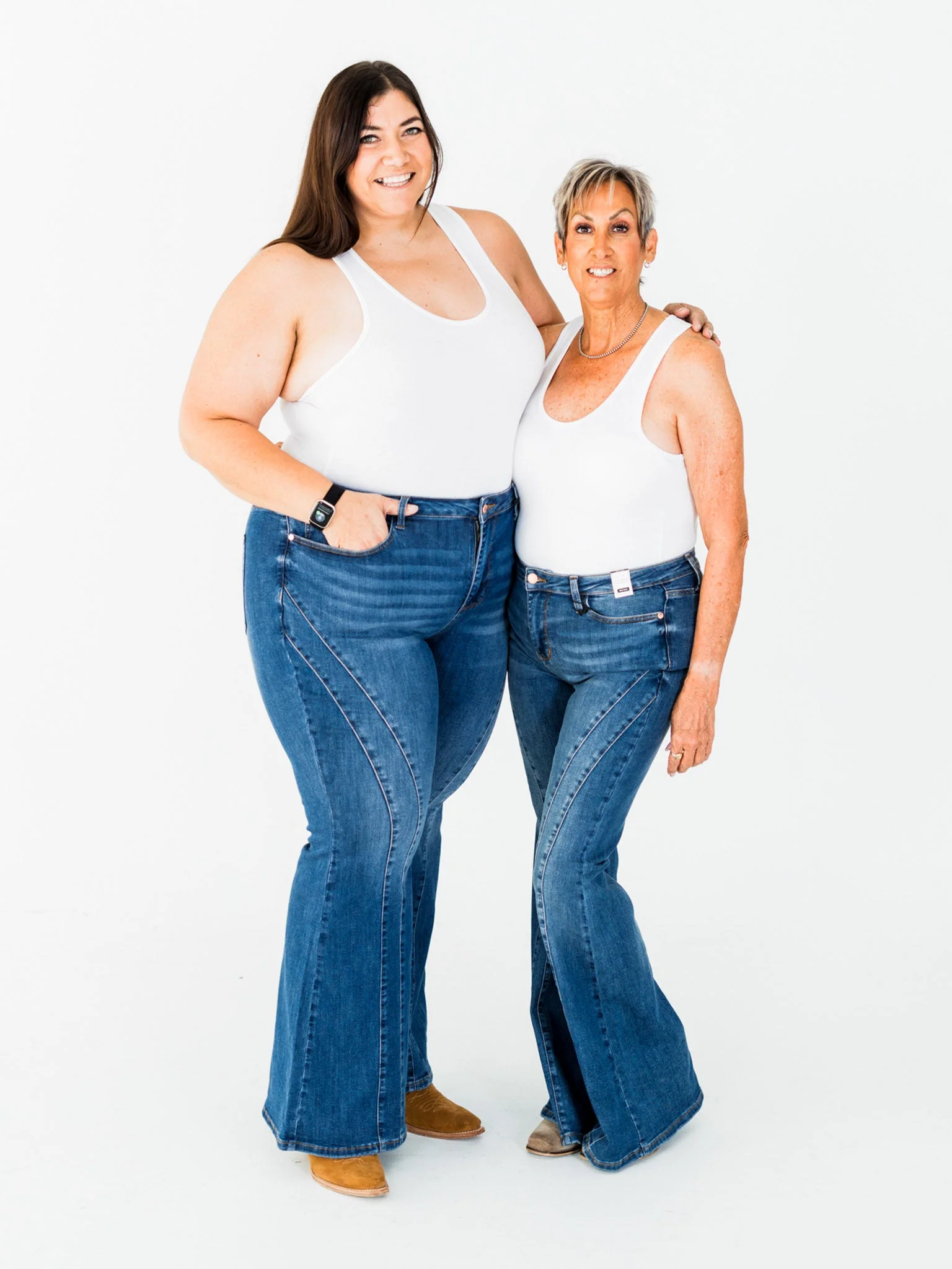 Judy Blue Mid-Rise Flare Double Angular Seam Jeans FINAL SALE - Image 6