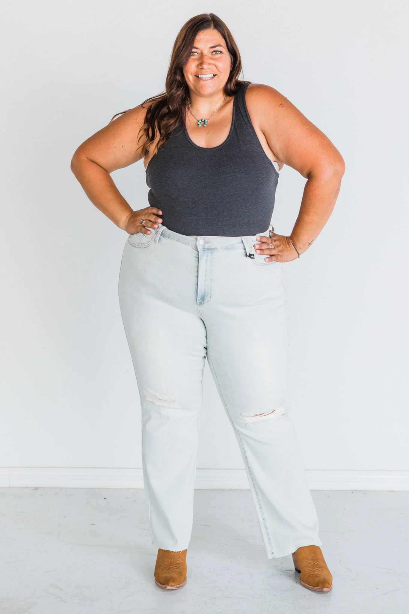 Judy Blue Mid-Rise & Fray Hem Bootcut Jeans - Image 10