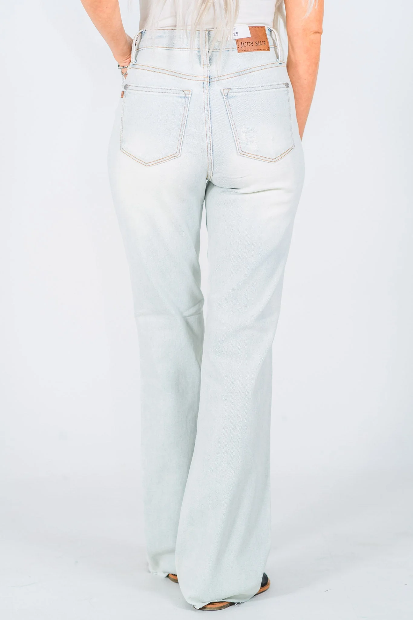 Judy Blue Mid-Rise & Fray Hem Bootcut Jeans - Image 3
