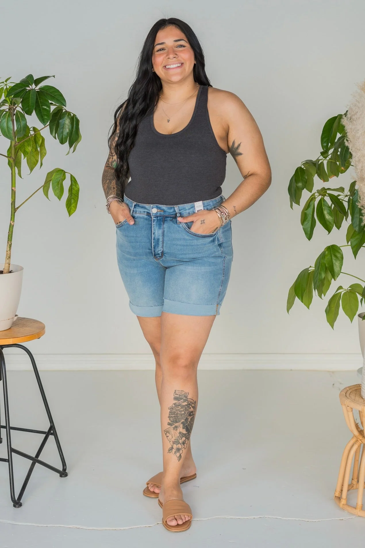 Judy Blue Tummy Control Cooling Denim Shorts FINAL SALE - Image 15