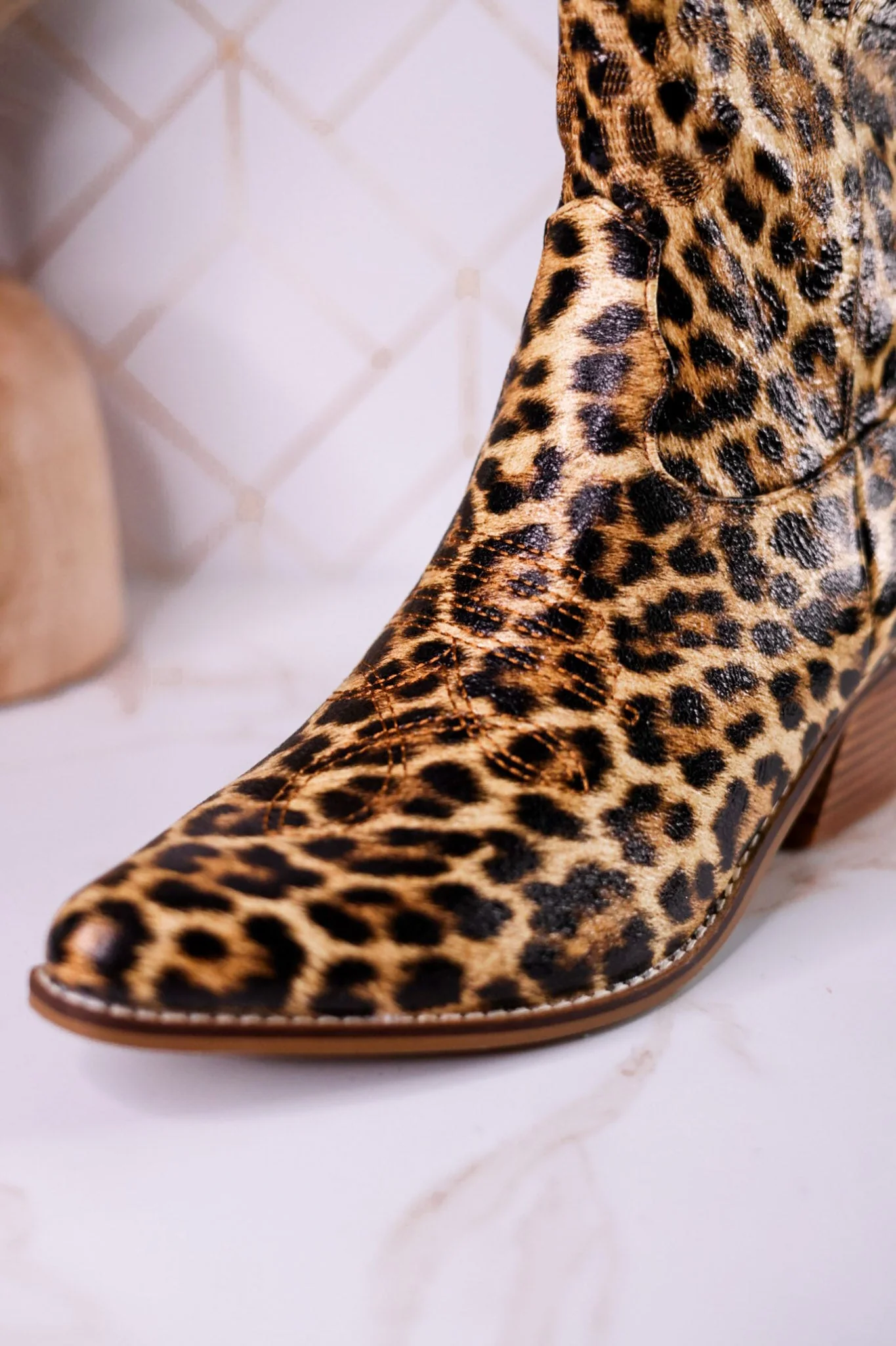 Just In Case Leopard Print Cowboy Boots FINAL SALE - Image 5