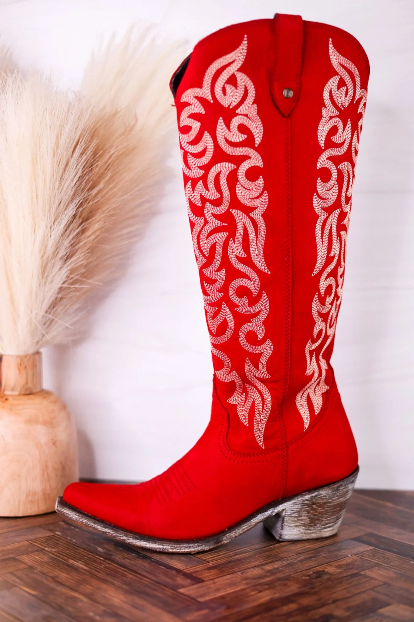 Liberty Black Aretha Red Wide Calf Boots - Image 5