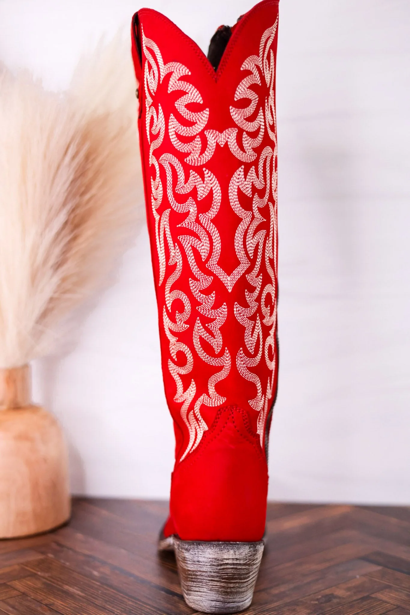 Liberty Black Aretha Red Wide Calf Boots - Image 8