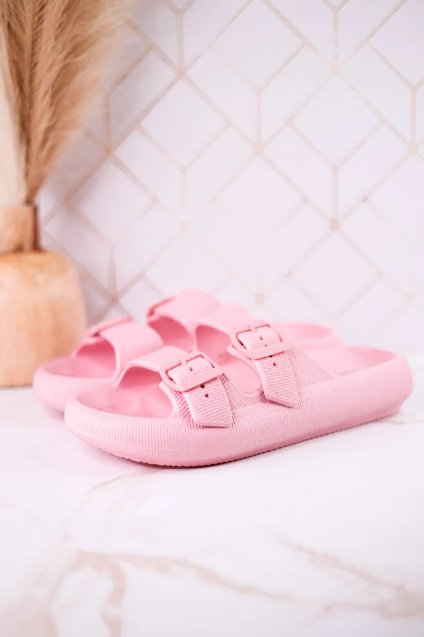 Light Pink Cushioned Waterproof Slides FINAL SALE