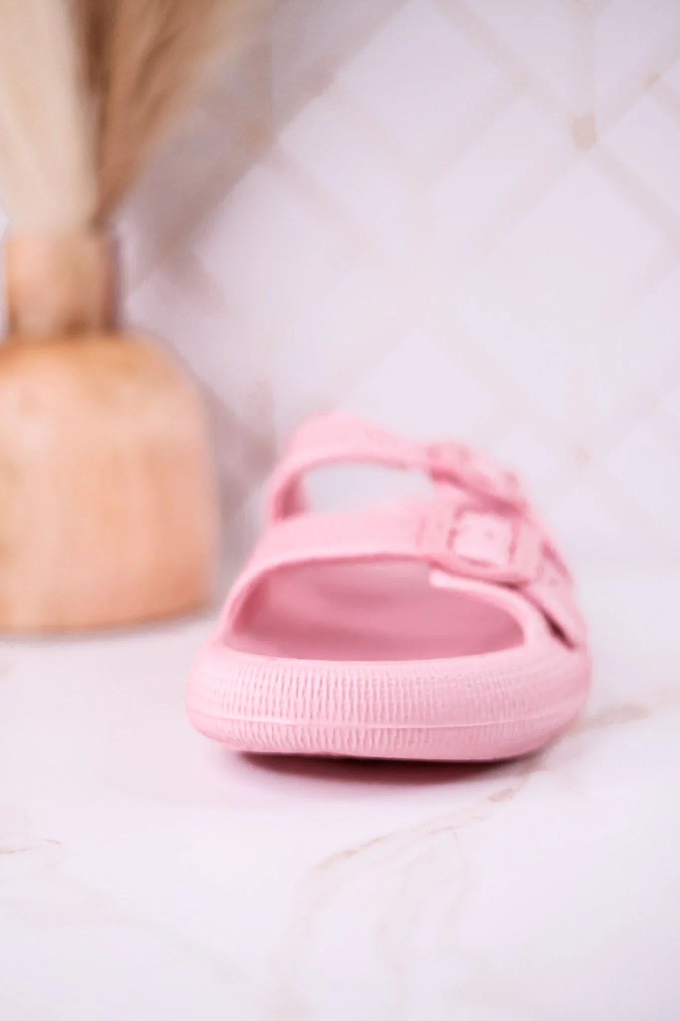 Light Pink Cushioned Waterproof Slides FINAL SALE - Image 8
