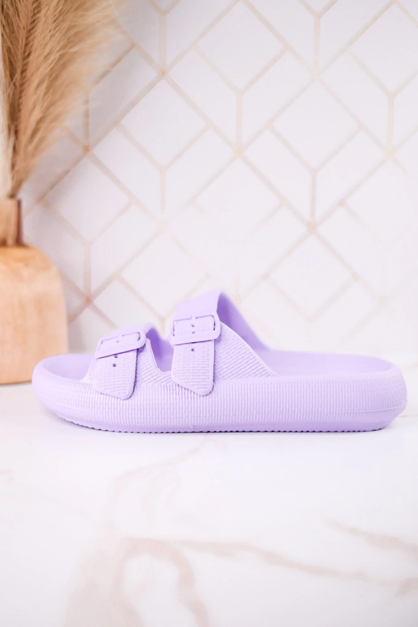 Lilac Cushioned Waterproof Slides FINAL SALE - Image 3
