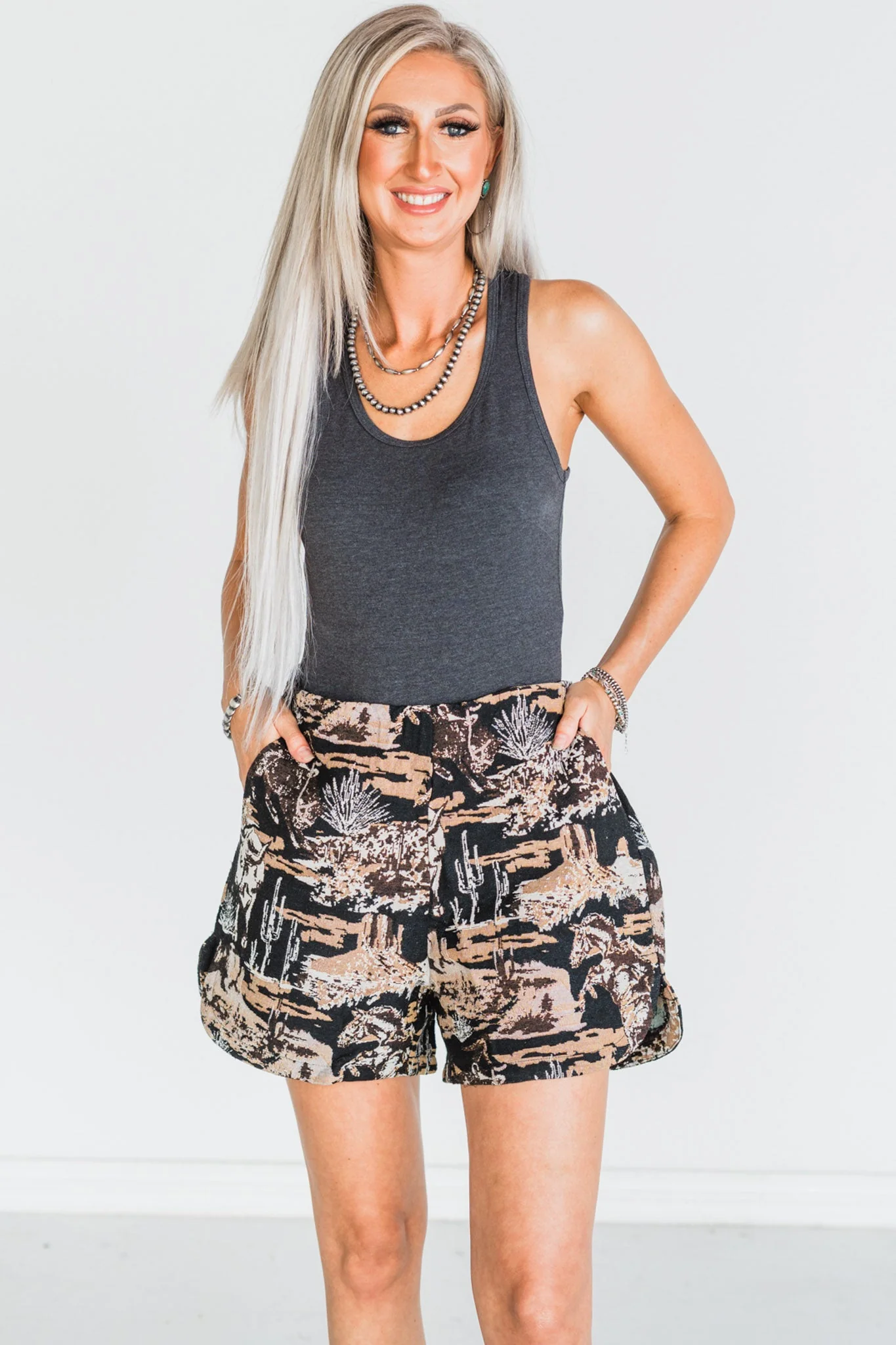 Little Rock Western Jacquard Shorts FINAL SALE - Image 7