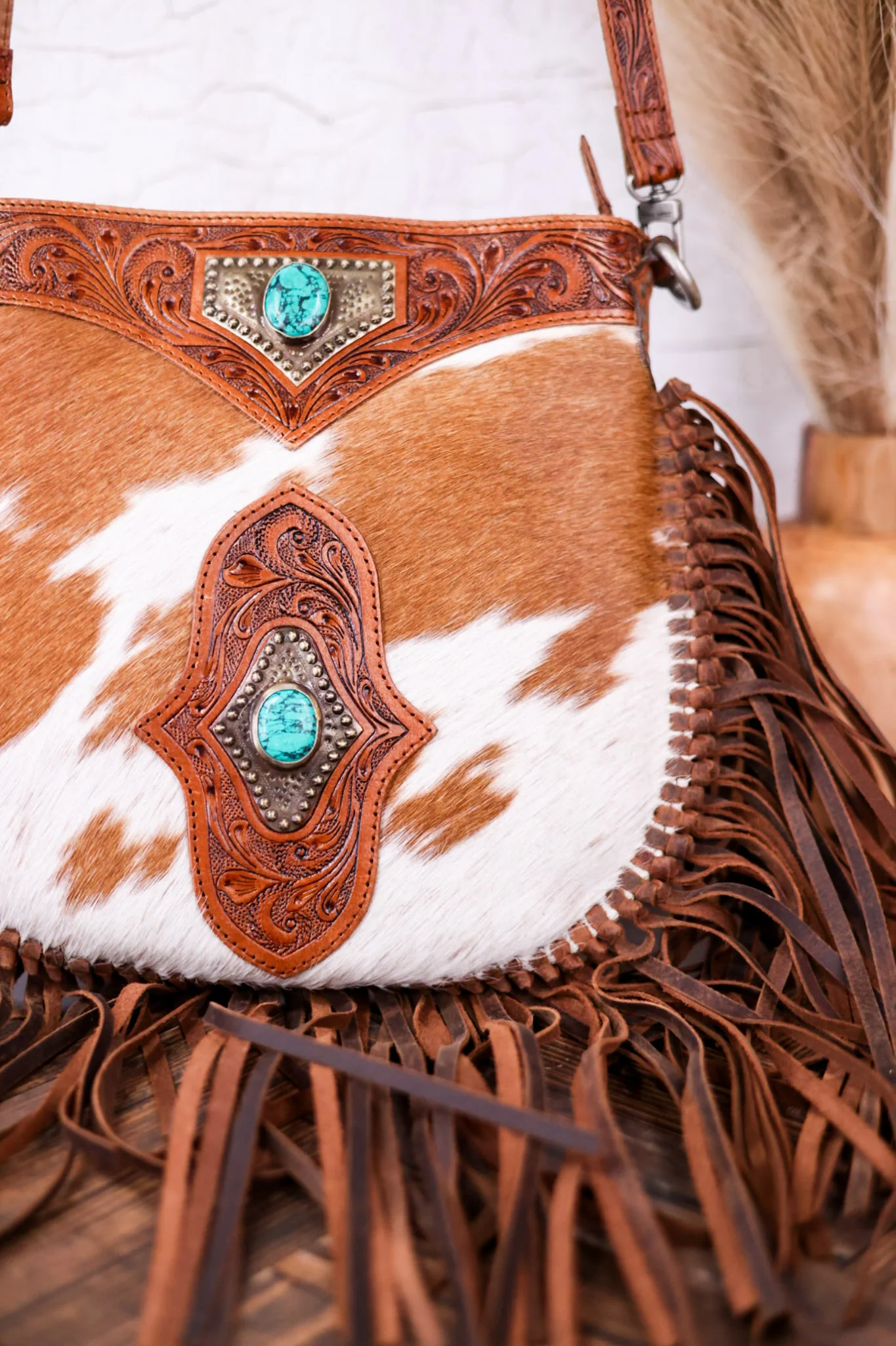 Mojave Tassel Bag with Turquoise Accents FINAL SALE - Image 6