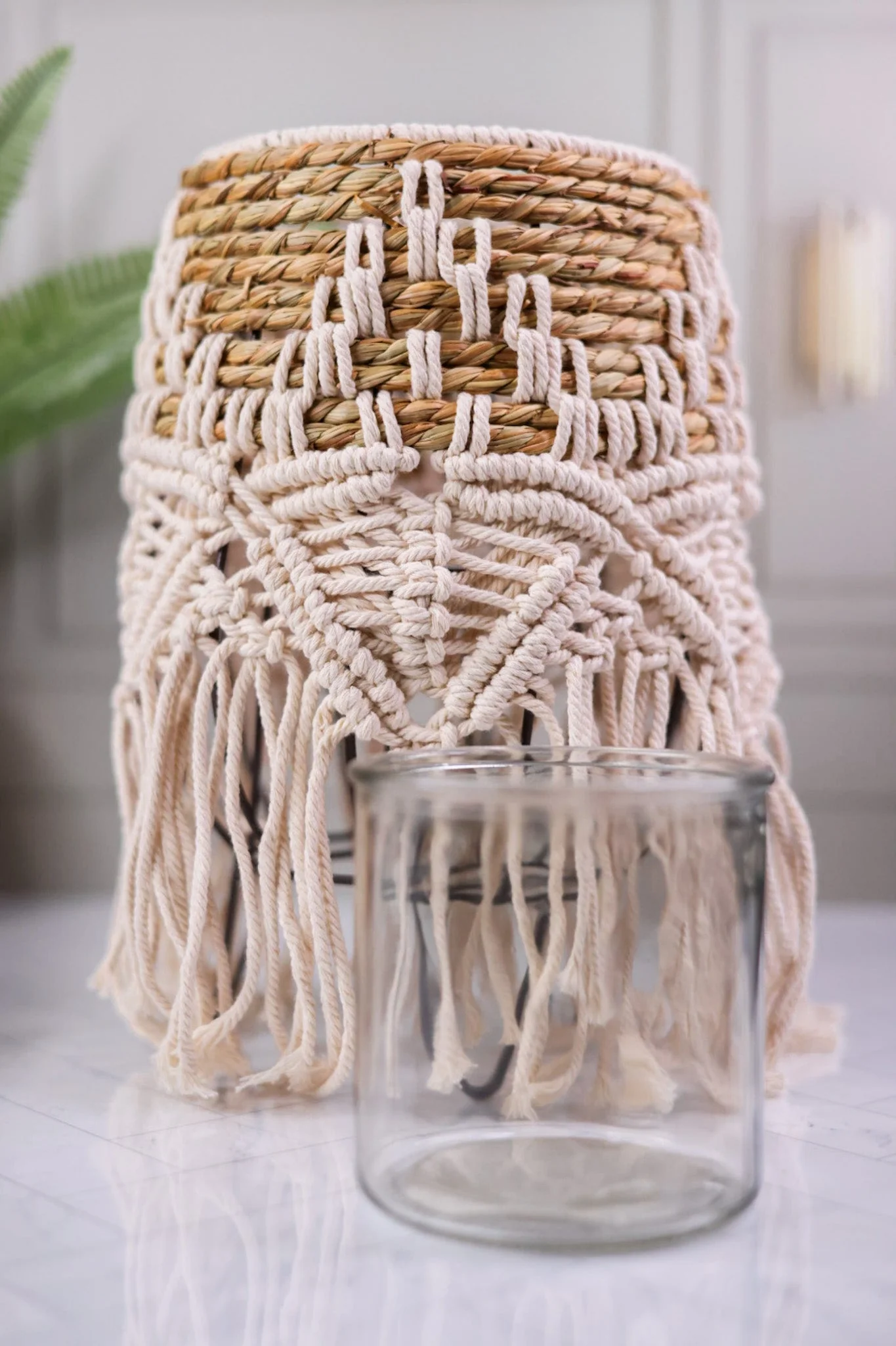 Natural Seagrass Lantern FINAL SALE - Image 2