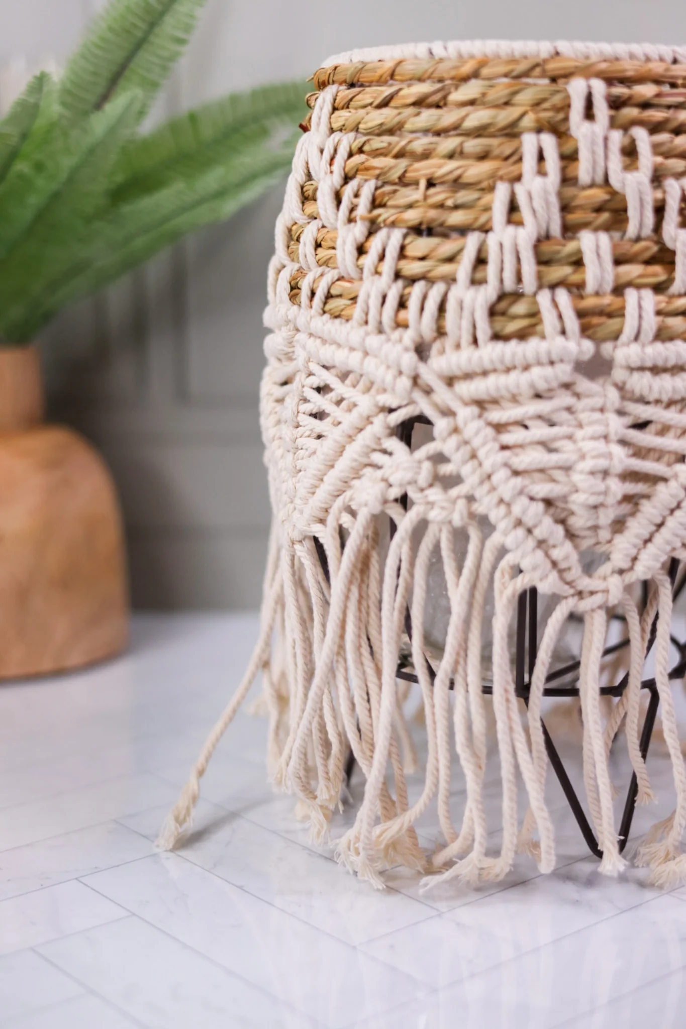 Natural Seagrass Lantern FINAL SALE - Image 4
