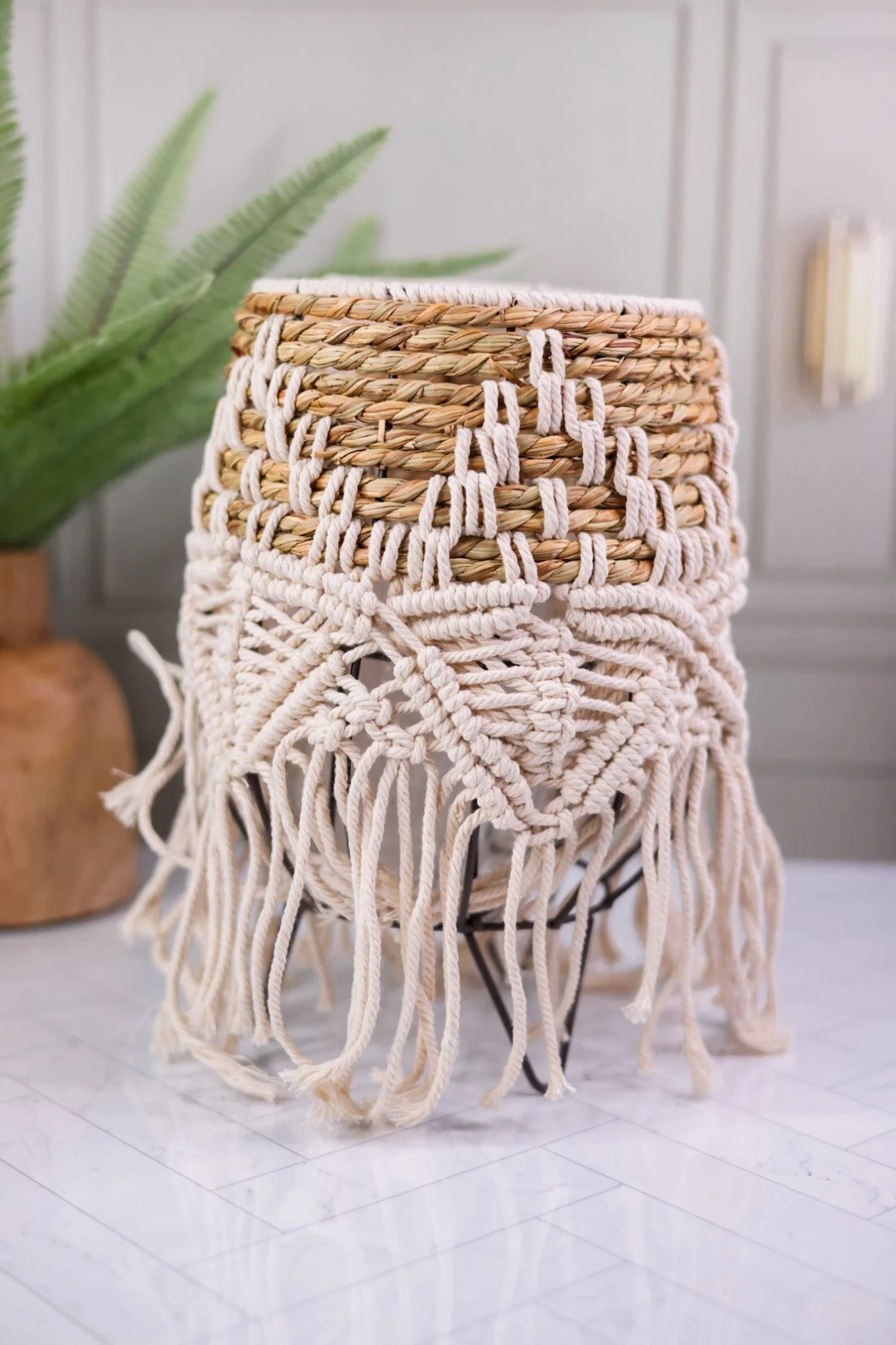 Natural Seagrass Lantern FINAL SALE - Image 7