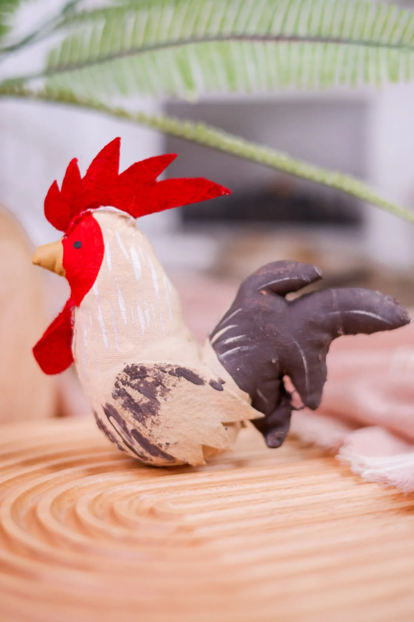 Painted Canvas Chicken Figurine (2 Styles) FINAL SALE - Image 3