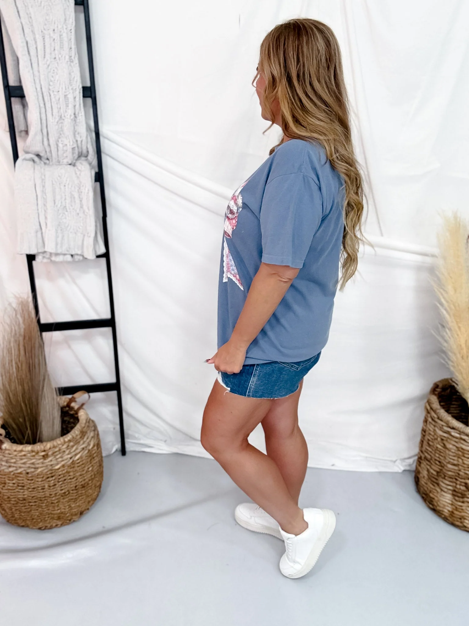 Patriotic Coquette Bow Short Sleeve Graphic Tee FINAL SALE - Image 6