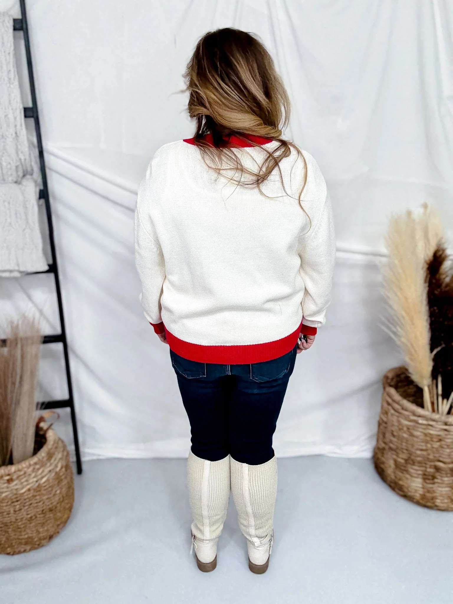 Heart Shaped Peppermint Swirl Button Front Cardigan FINAL SALE - Image 9