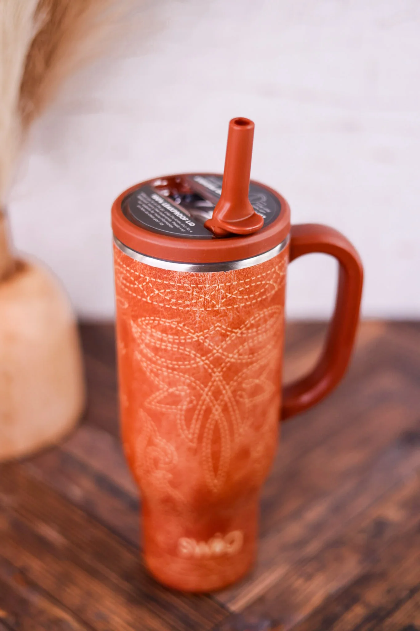 Saddle Stitch Cognac 30oz Mega Mug - Image 9