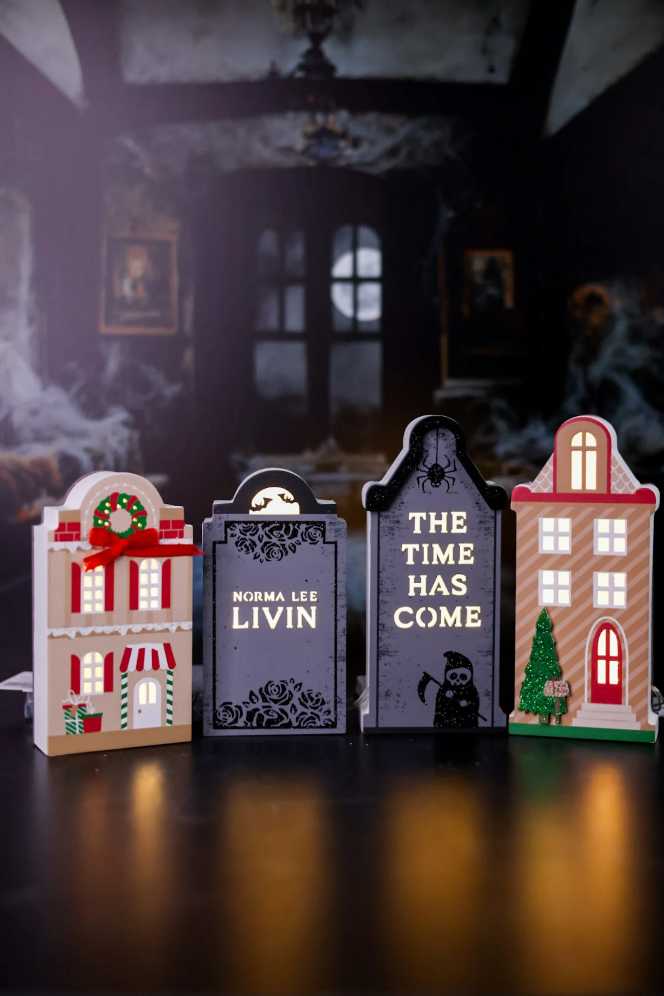 Spooky Ligh-Up Reversable Table Top Decor (2 Styles) FINAL SALE