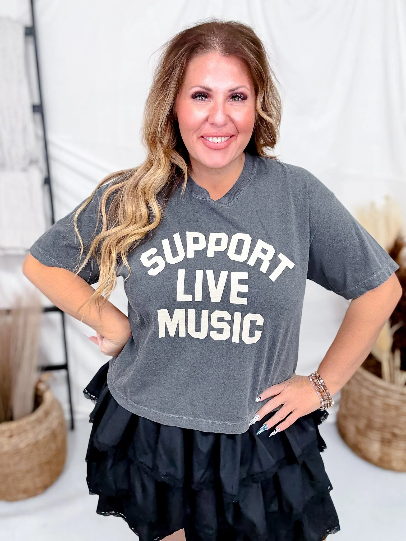 Support Live Music Midi Graphic Tee - Image 3
