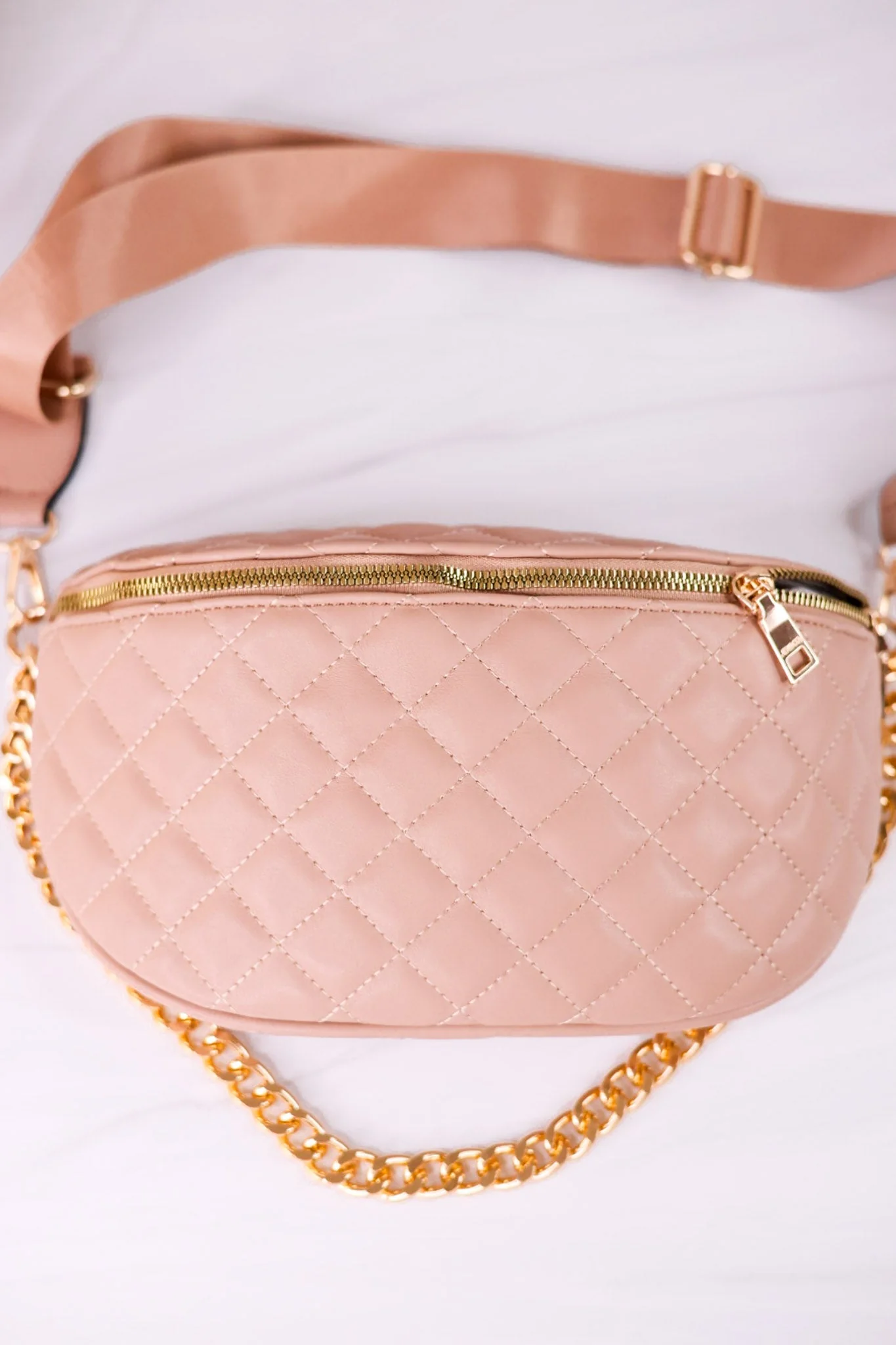 Tan Sylvie Quilted Belt Bag FINAL SALE - Image 2