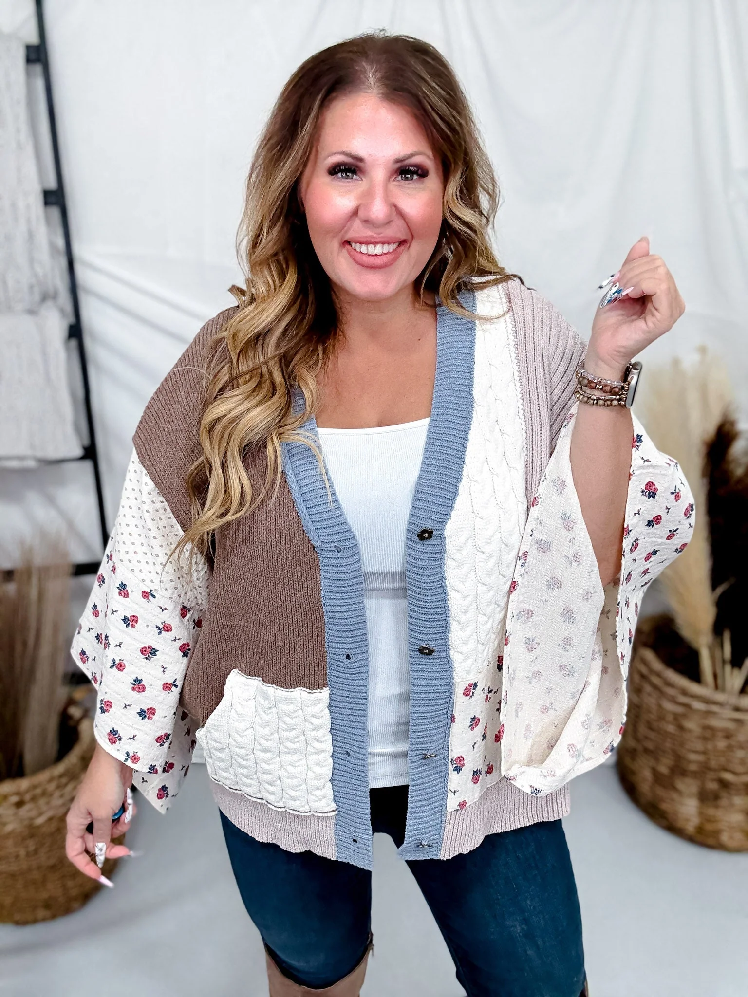 Tapered Wide Short Sleeve Button Down Cardigan FINAL SALE - Image 4