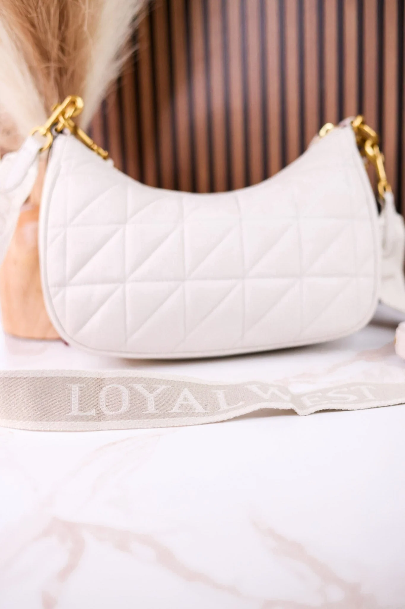 White Quilted Nappa Leather Bag - Image 2